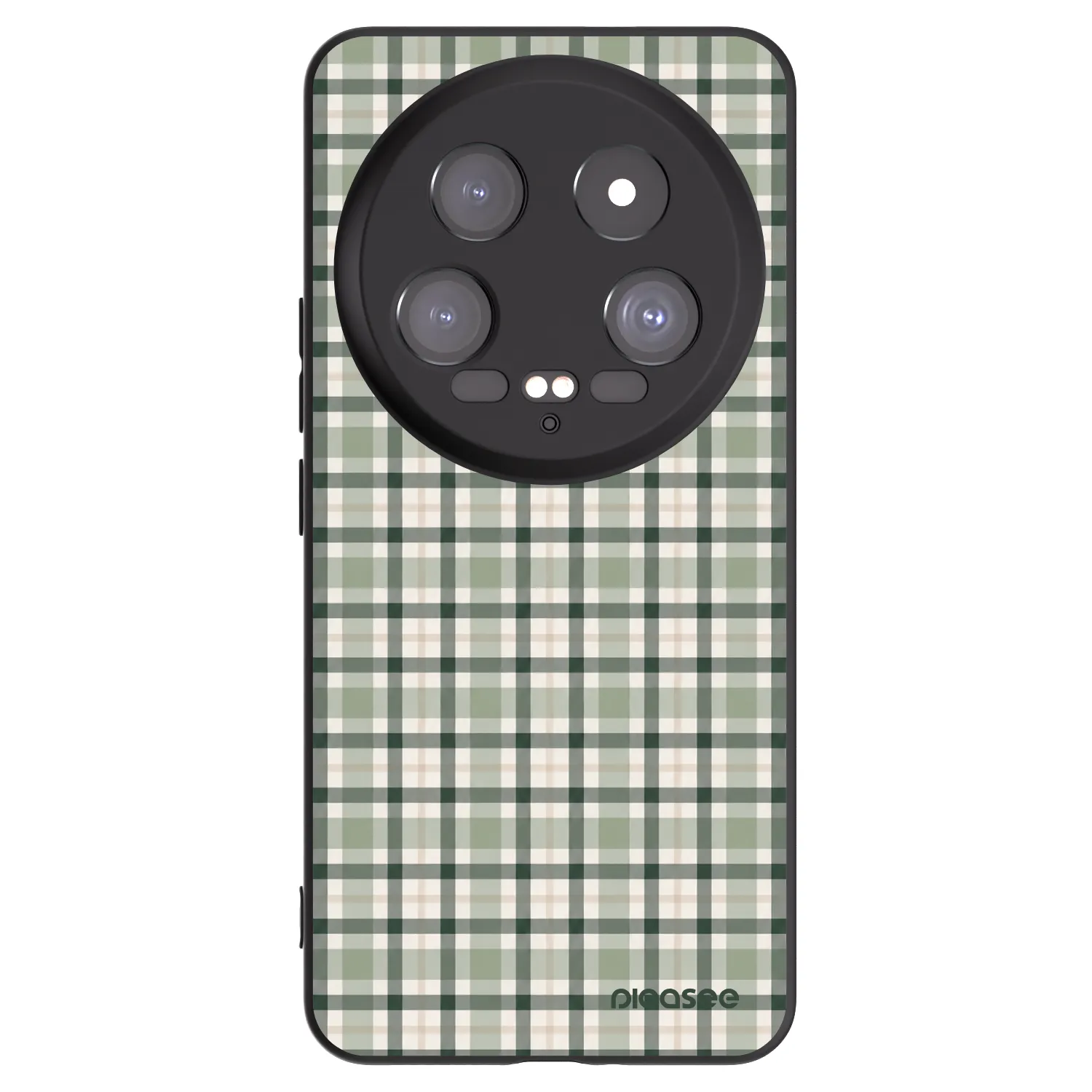 Picasee silikonski črni ovitek za Xiaomi 14 Ultra - Sage Tartan