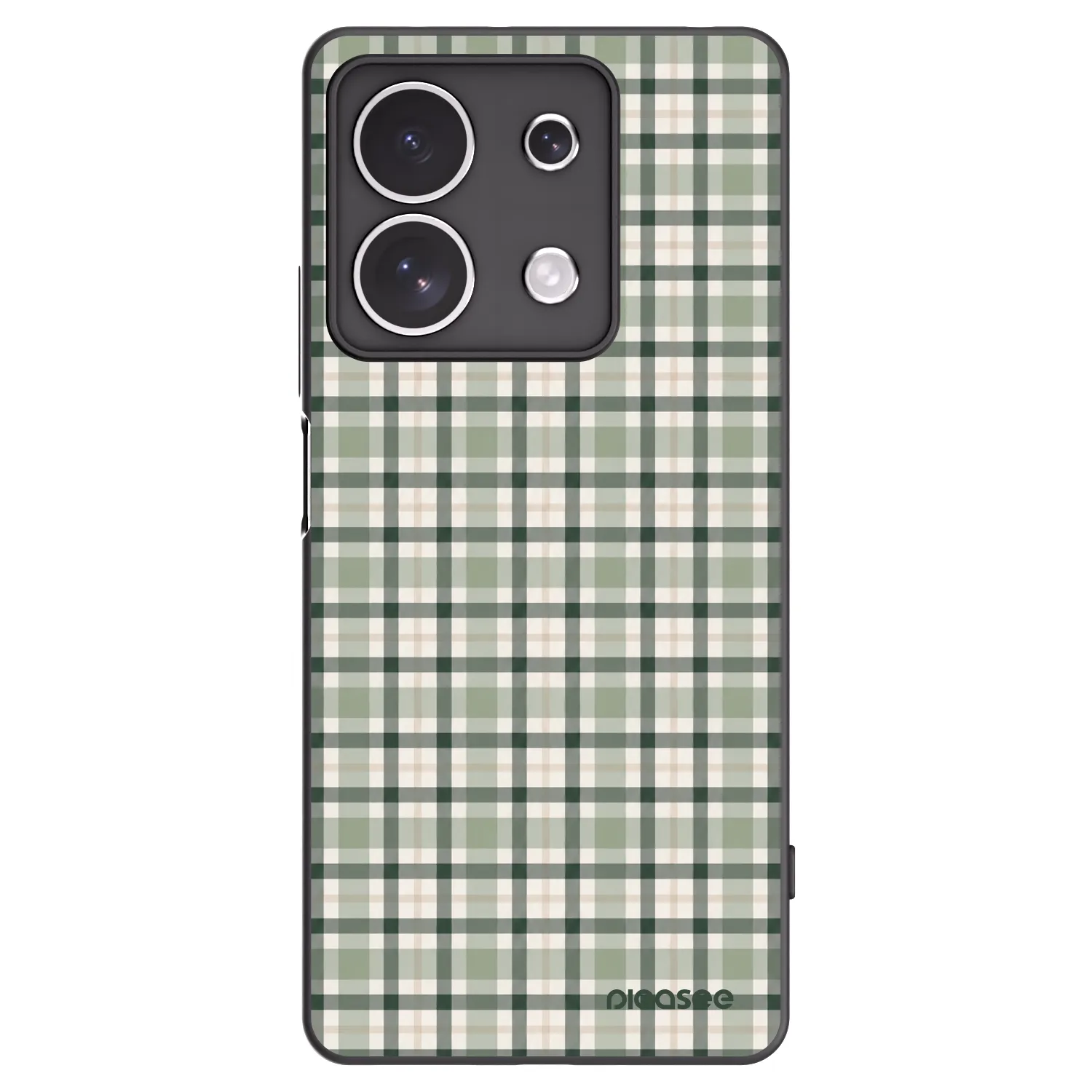 Picasee silikonski črni ovitek za Xiaomi Redmi Note 13 4G - Sage Tartan