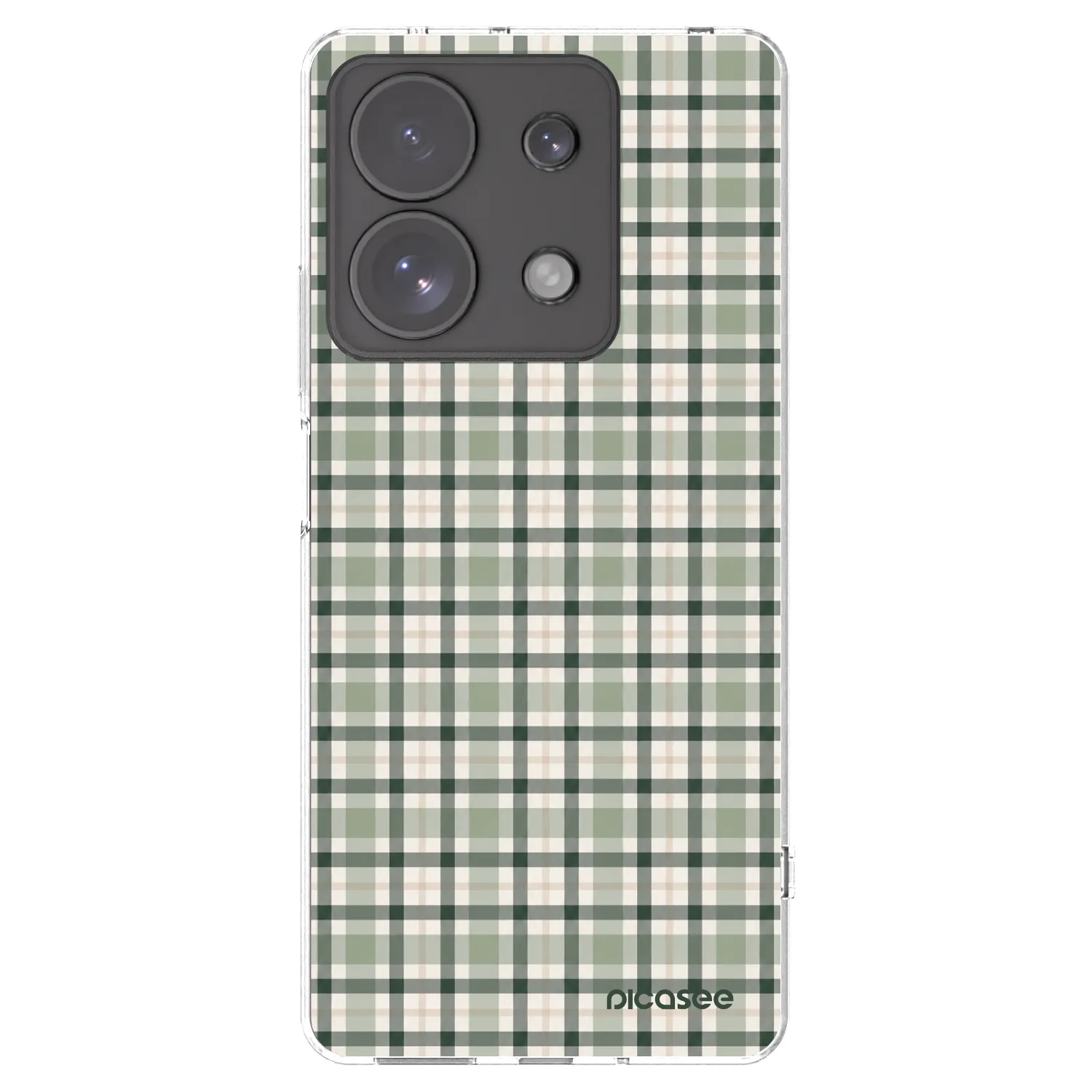 Picasee silikonski prozorni ovitek za Xiaomi Redmi Note 13 Pro 4G - Sage Tartan