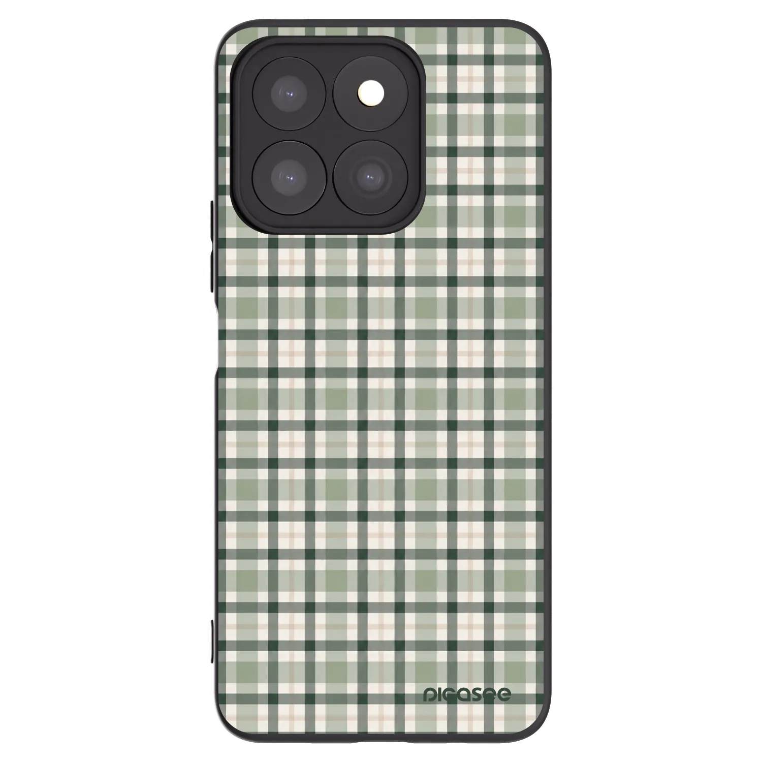 Picasee silikonski črni ovitek za Honor X8b - Sage Tartan