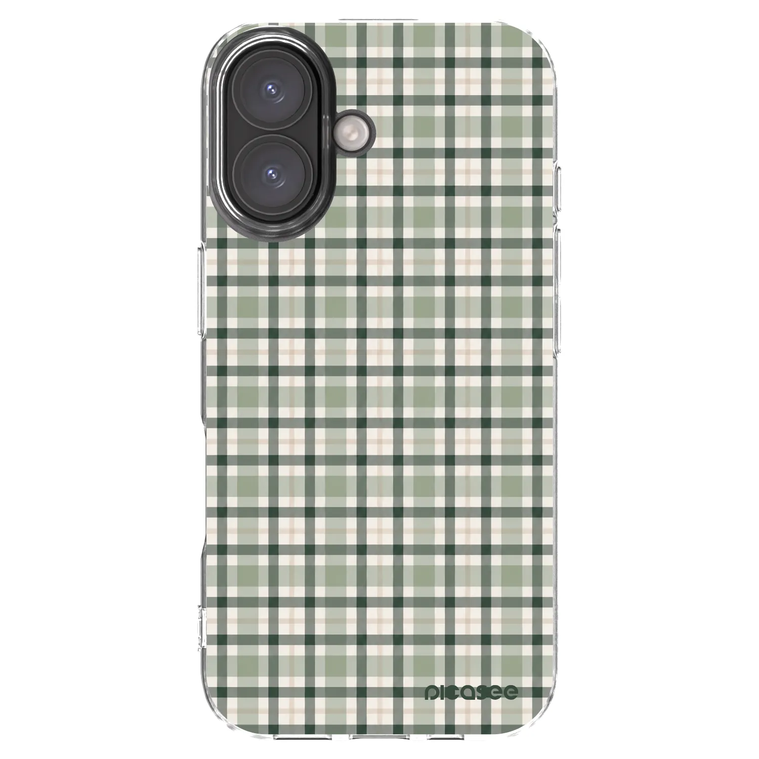 Picasee silikonski prozorni ovitek za Apple iPhone 16 - Sage Tartan