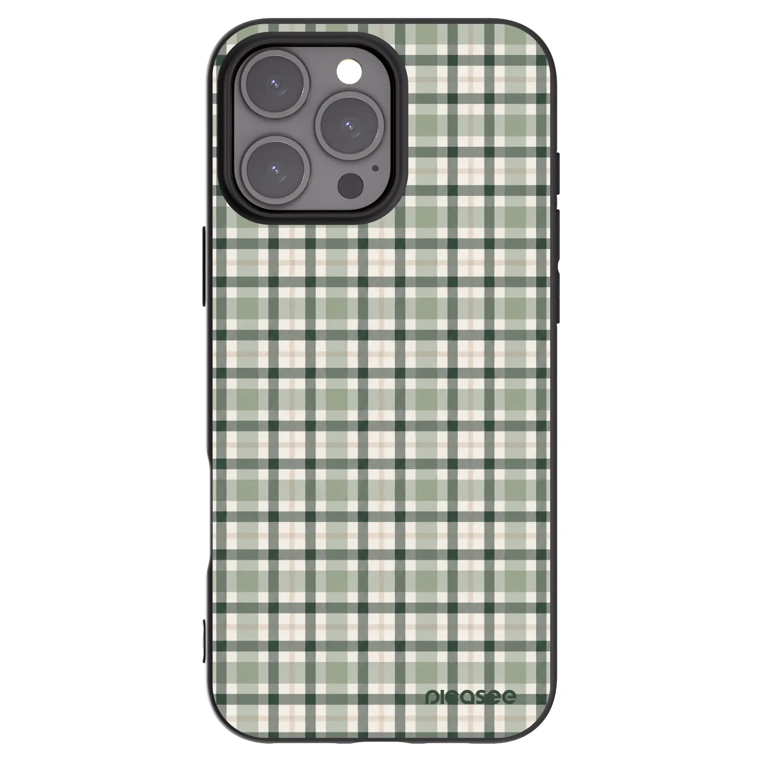 Picasee silikonski črni ovitek za Apple iPhone 16 Pro Max - Sage Tartan
