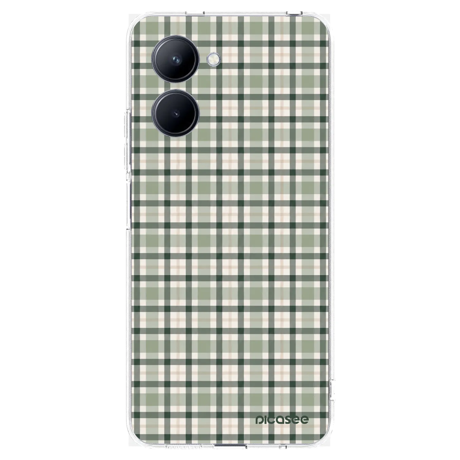 Picasee silikonski prozorni ovitek za Realme C33 (2023) - Sage Tartan