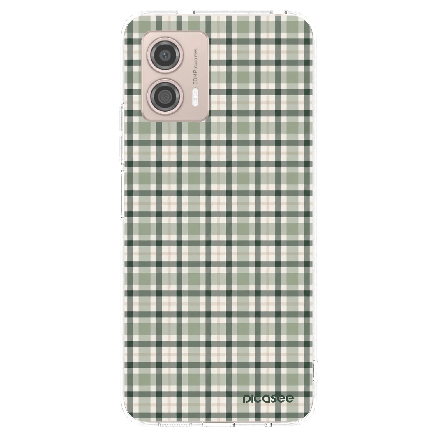 Picasee silikonski prozorni ovitek za Motorola Moto G53 5G - Sage Tartan