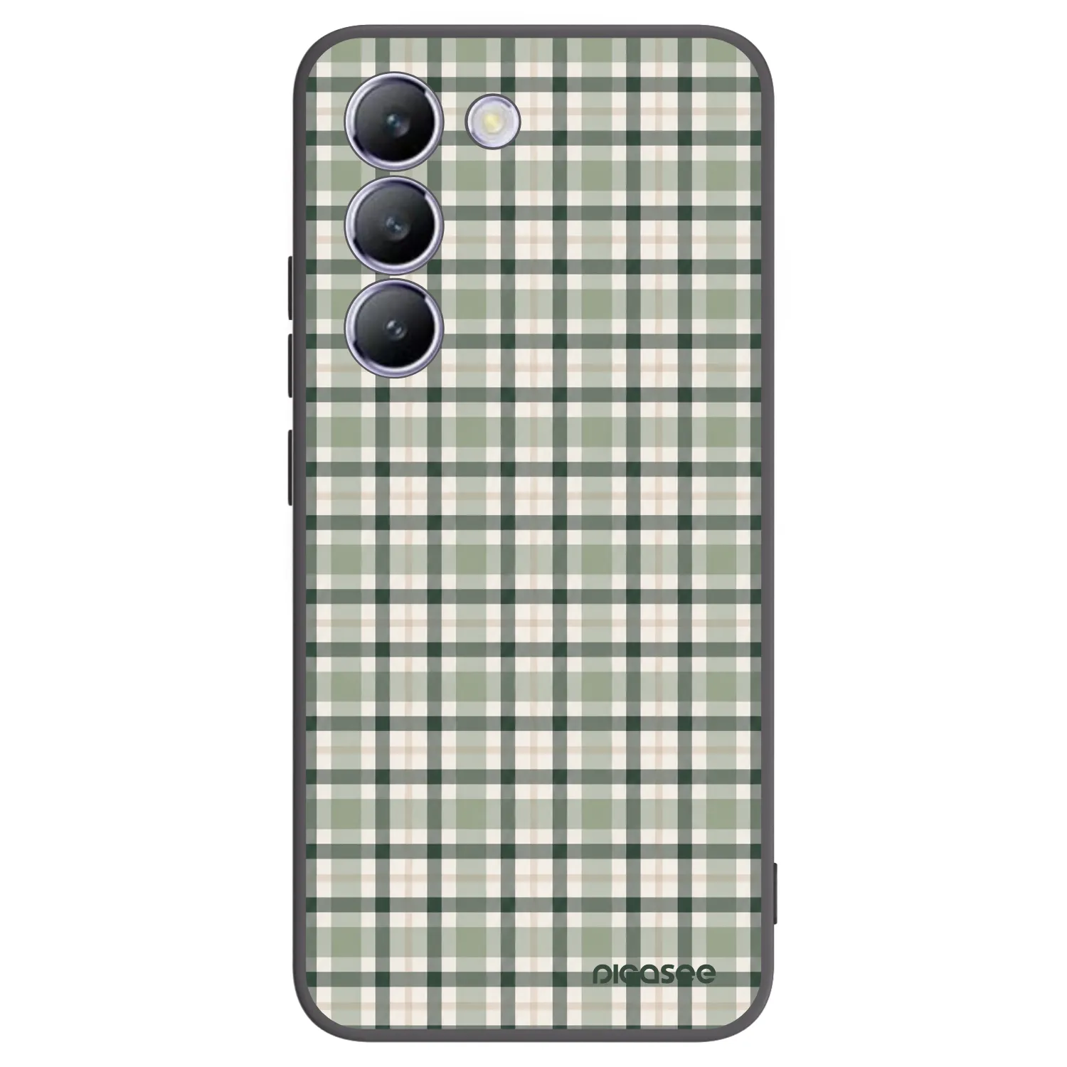 Picasee silikonski črni ovitek za Vivo V40 SE 5G - Sage Tartan