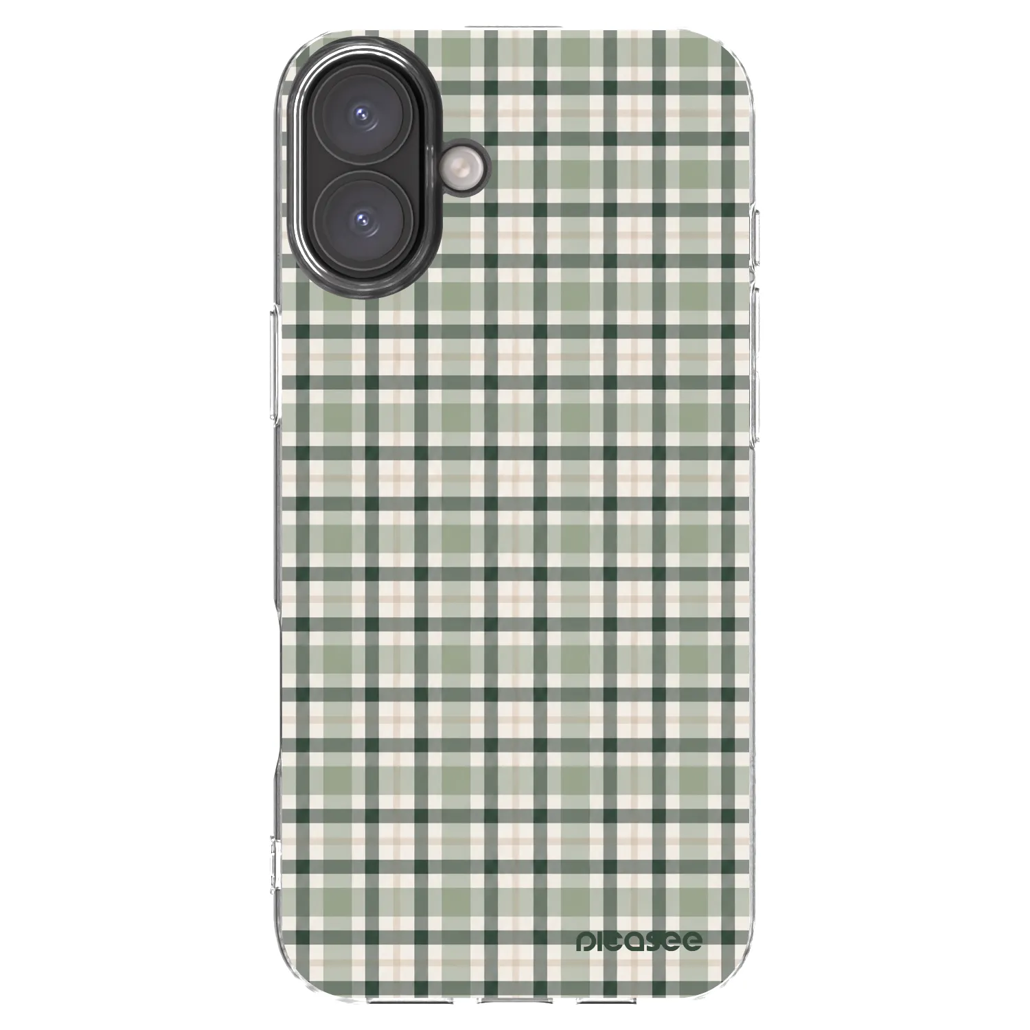 Picasee silikonski prozorni ovitek za Apple iPhone 16 Plus - Sage Tartan