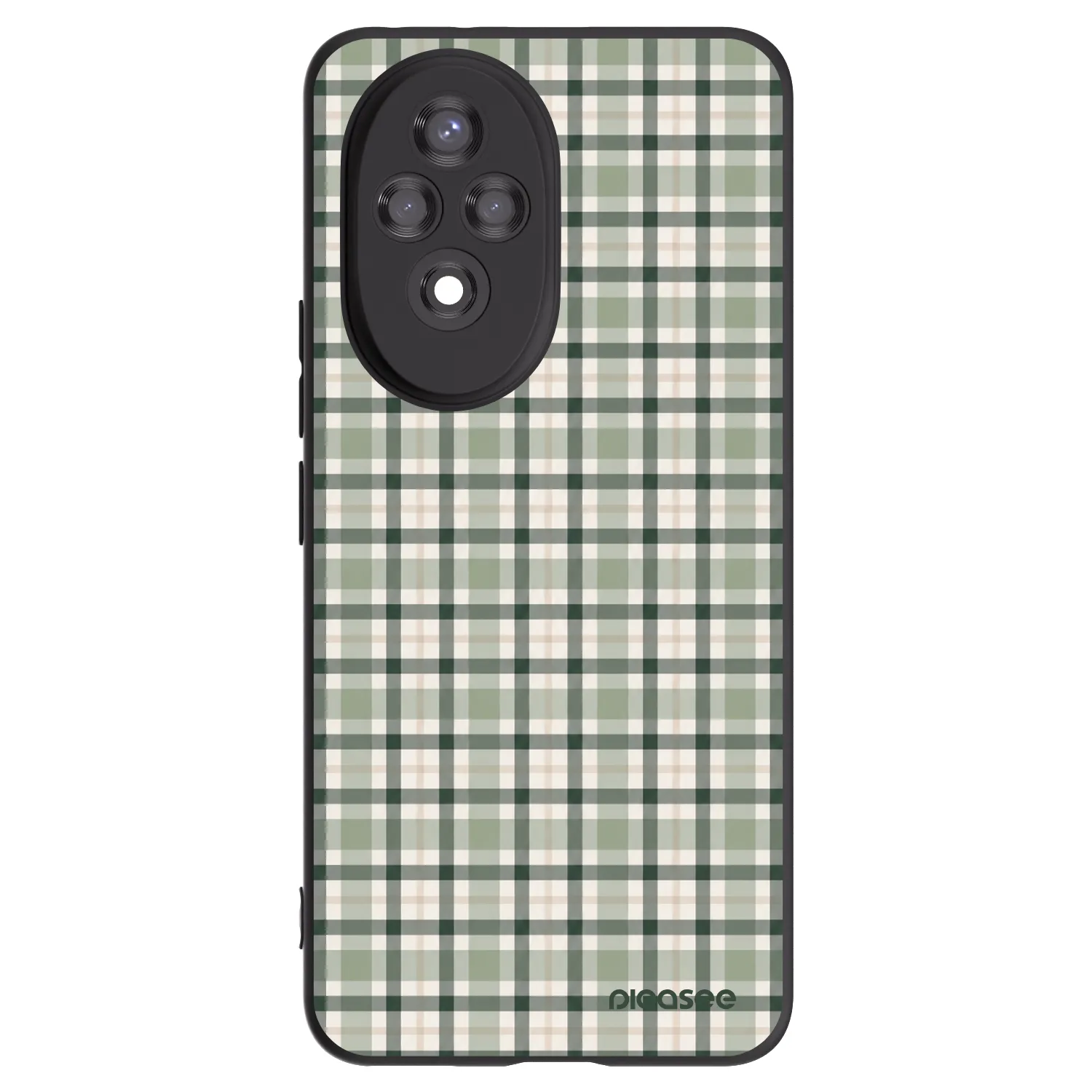Picasee silikonski črni ovitek za Honor 200 5G - Sage Tartan