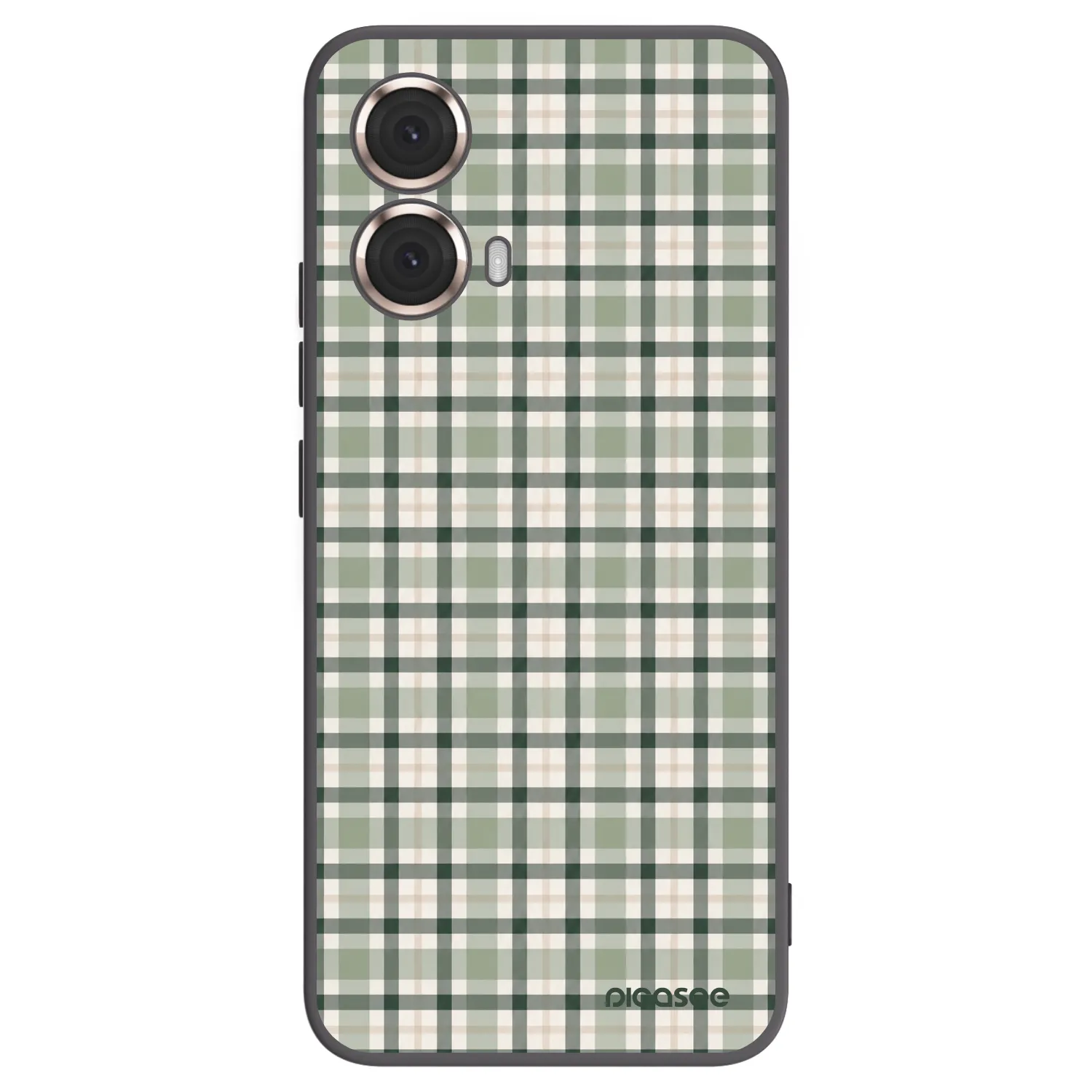 Picasee silikonski črni ovitek za Motorola Moto G85 - Sage Tartan