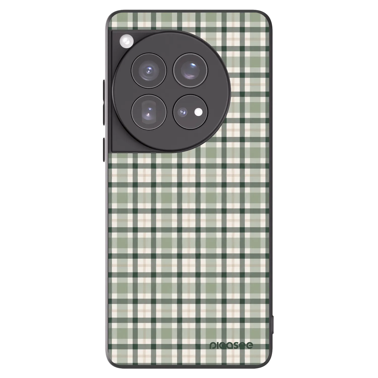Picasee silikonski črni ovitek za OnePlus 12 5G - Sage Tartan