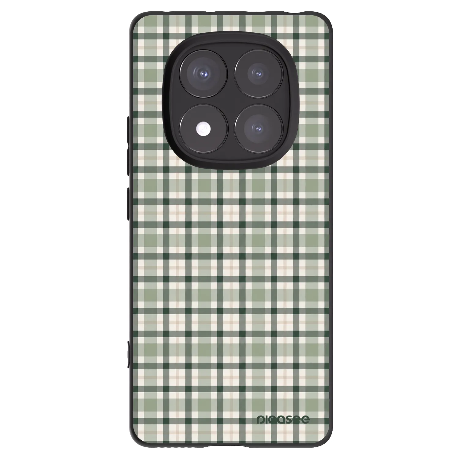 Picasee silikonski črni ovitek za Xiaomi Redmi Note 14 Pro+ 5G - Sage Tartan