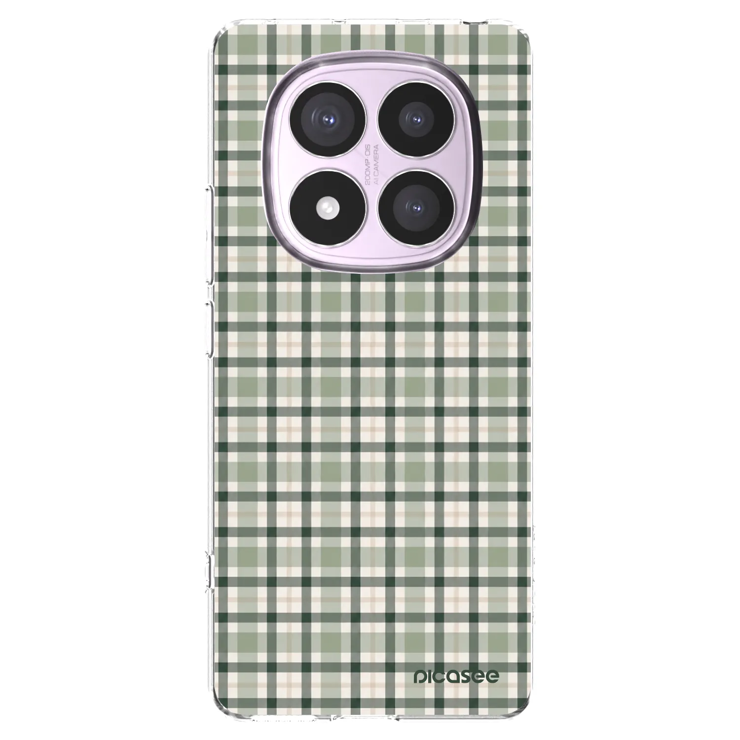 Picasee silikonski prozorni ovitek za Xiaomi Redmi Note 14 Pro 5G - Sage Tartan