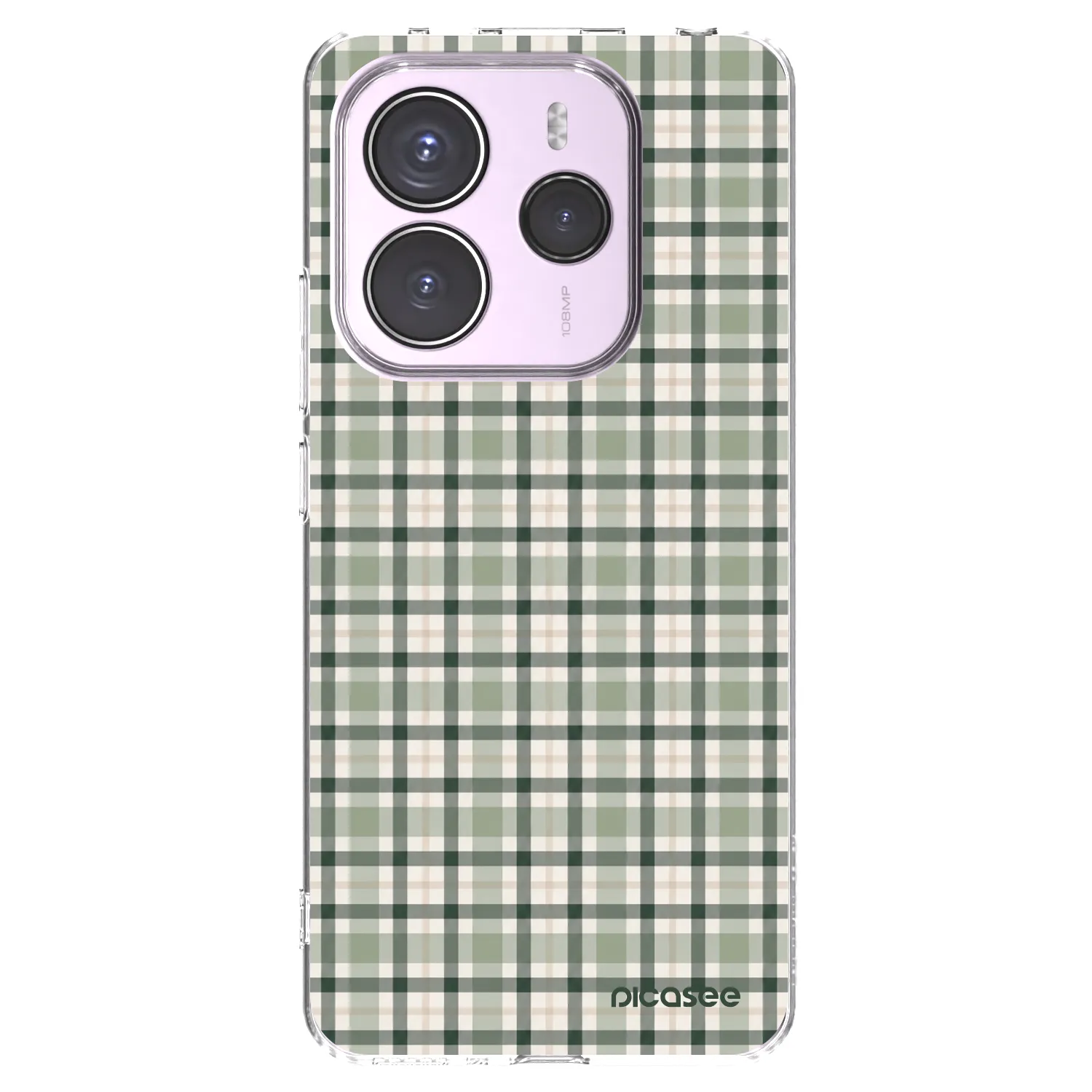 Picasee silikonski prozorni ovitek za Xiaomi Redmi Note 14 5G - Sage Tartan