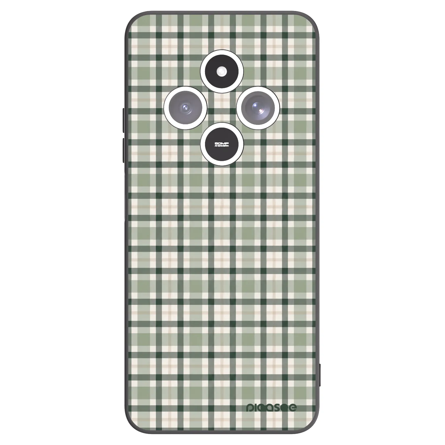 Picasee silikonski črni ovitek za Xiaomi Redmi 14C - Sage Tartan