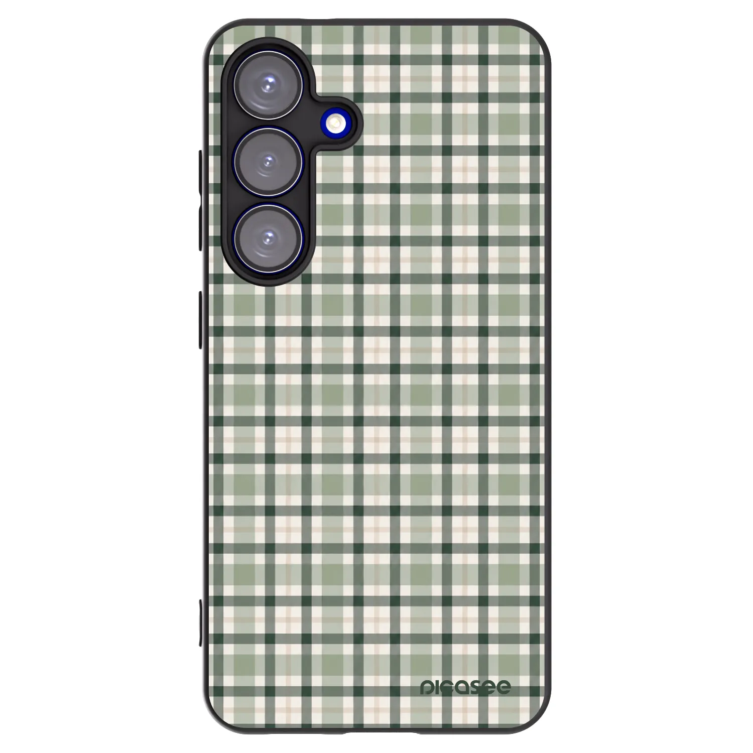 Picasee silikonski črni ovitek za Samsung Galaxy S25 5G - Sage Tartan