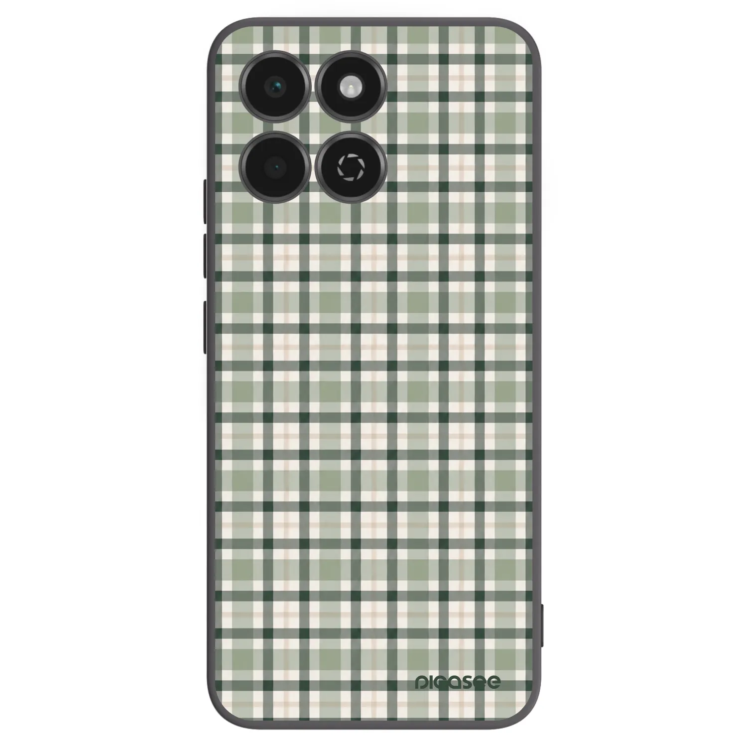 Picasee silikonski črni ovitek za Honor 200 Smart 5G - Sage Tartan