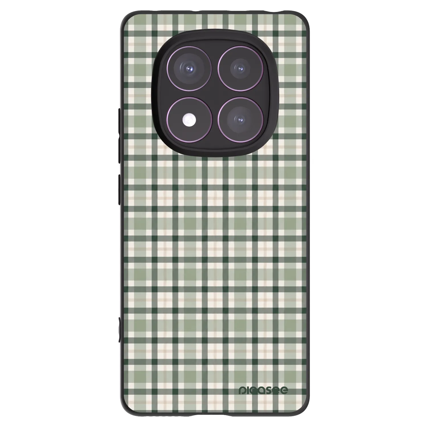 Picasee silikonski črni ovitek za Xiaomi Redmi Note 14 Pro 4G - Sage Tartan