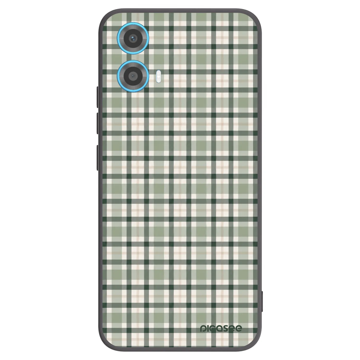 Picasee silikonski črni ovitek za Motorola Moto G34 5G - Sage Tartan