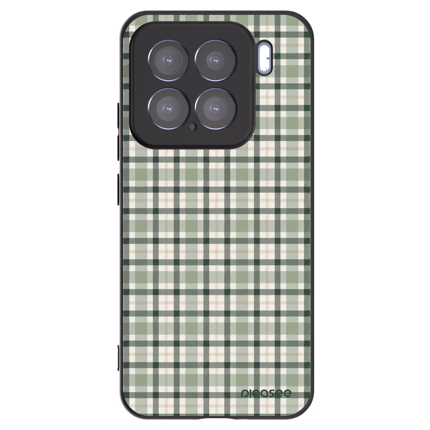 Picasee silikonski črni ovitek za Xiaomi 15 - Sage Tartan
