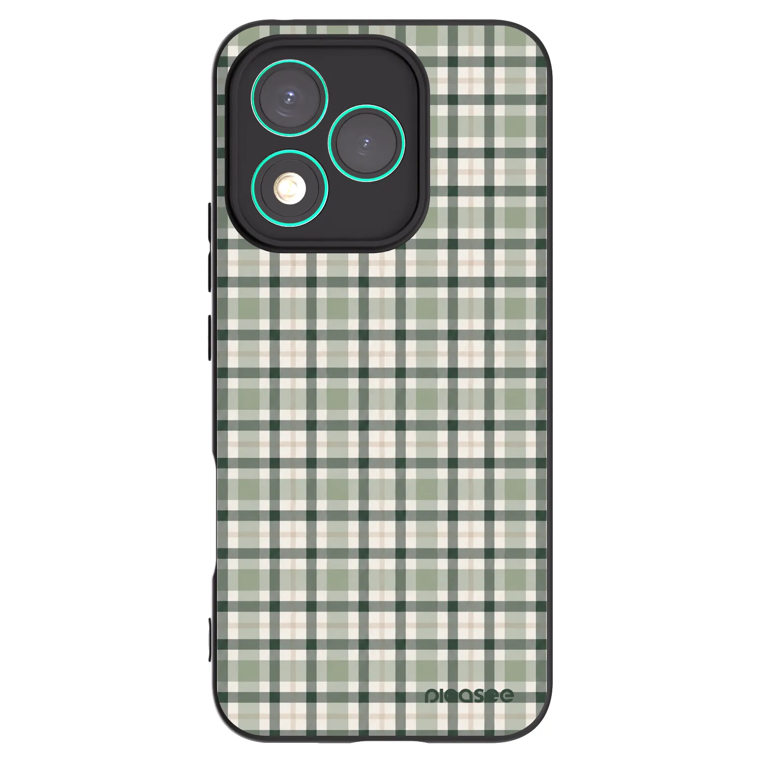 Picasee silikonski črni ovitek za Honor 400 Lite 5G - Sage Tartan