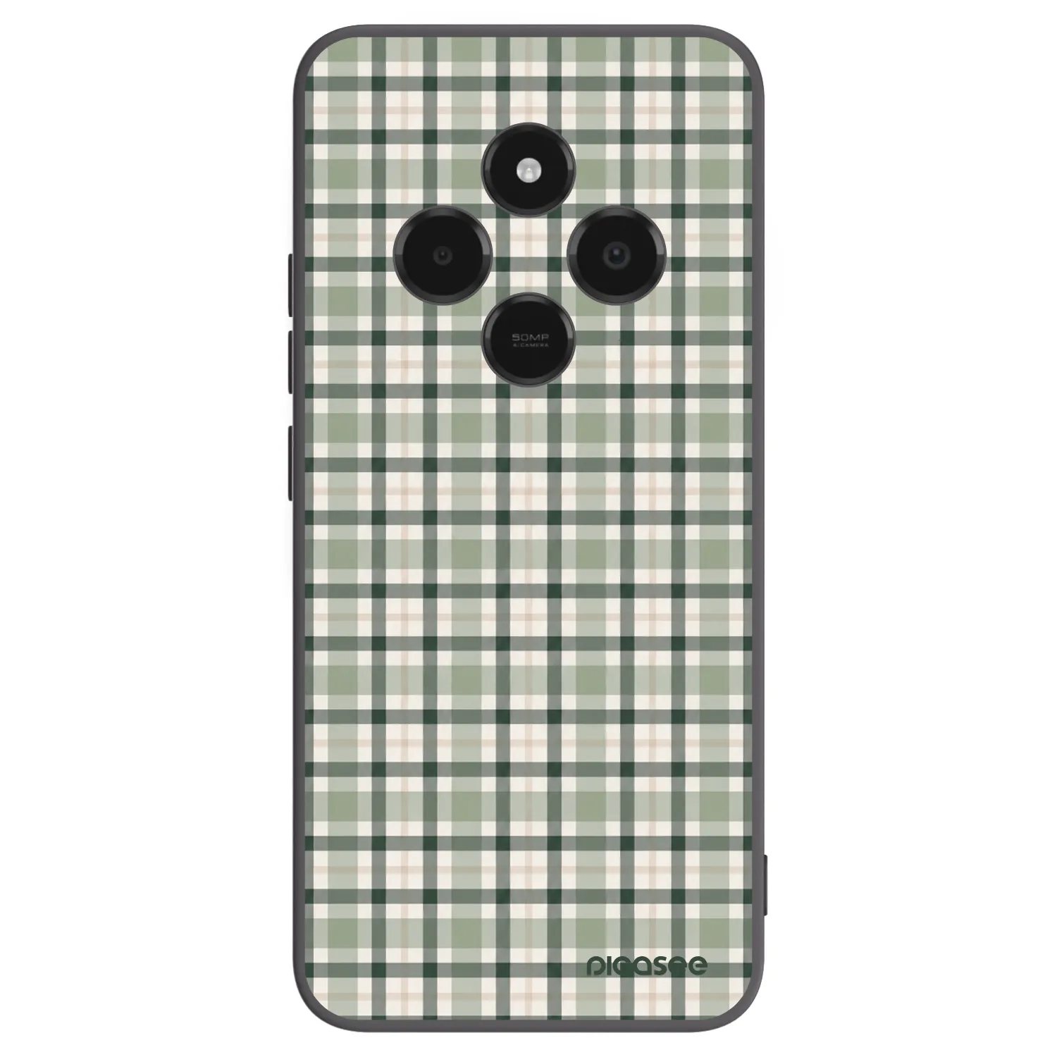 Picasee silikonski črni ovitek za Xiaomi Poco C75 - Sage Tartan