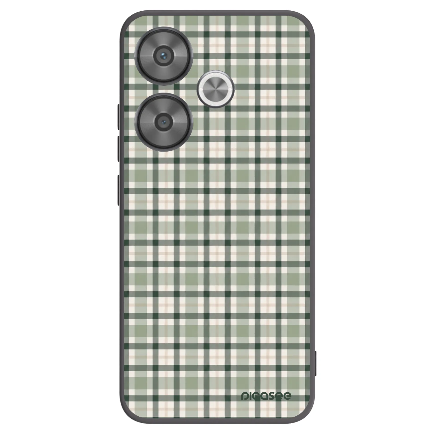 Picasee silikonski črni ovitek za Xiaomi Poco F6 - Sage Tartan