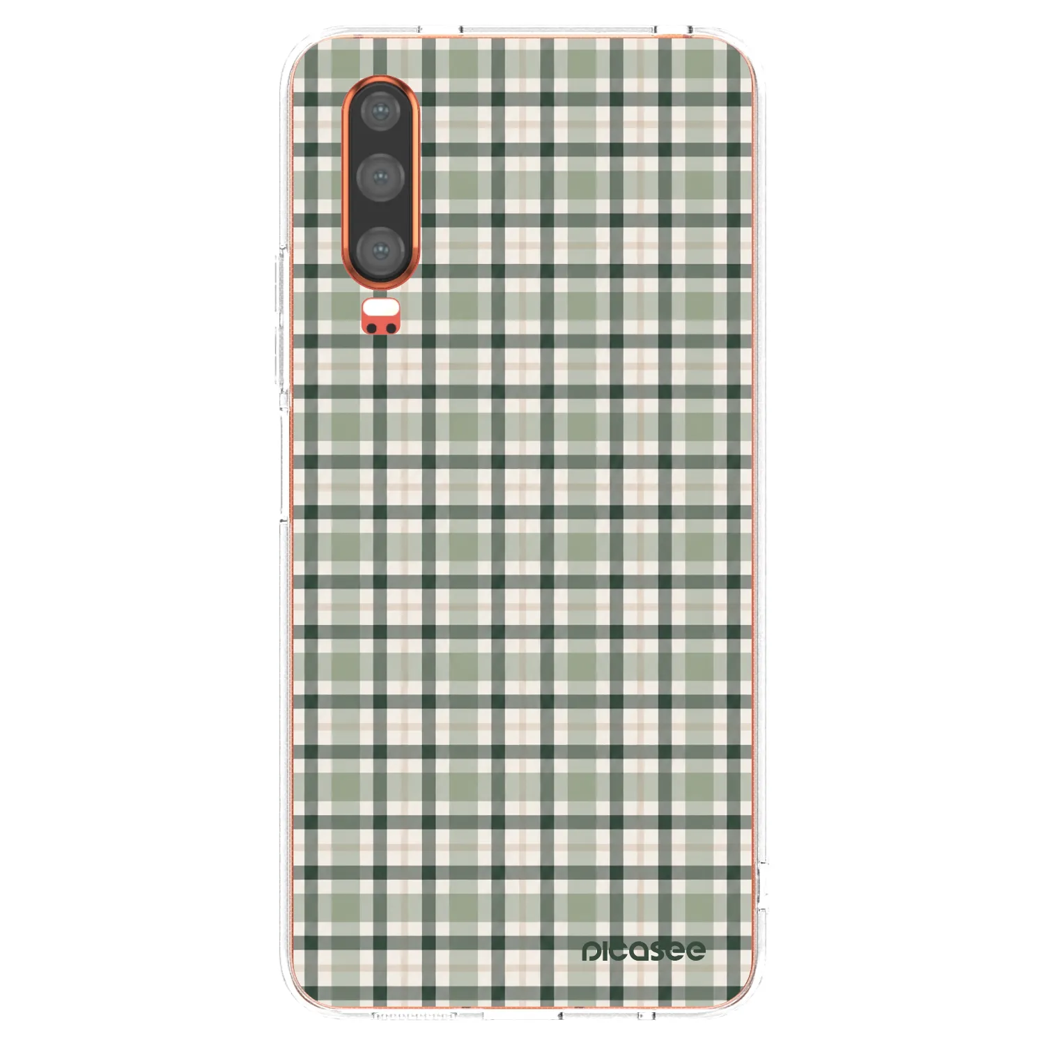 Picasee silikonski prozorni ovitek za Huawei P30 - Sage Tartan