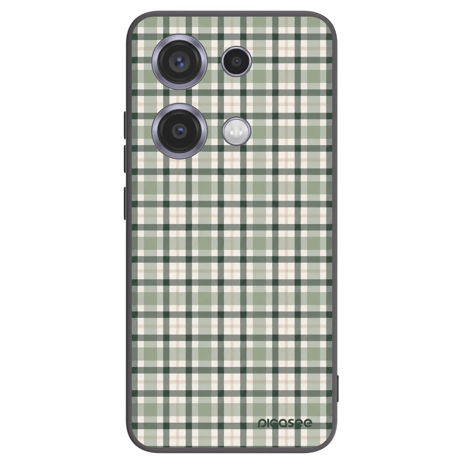 Picasee silikonski črni ovitek za Xiaomi Redmi Note 14S - Sage Tartan