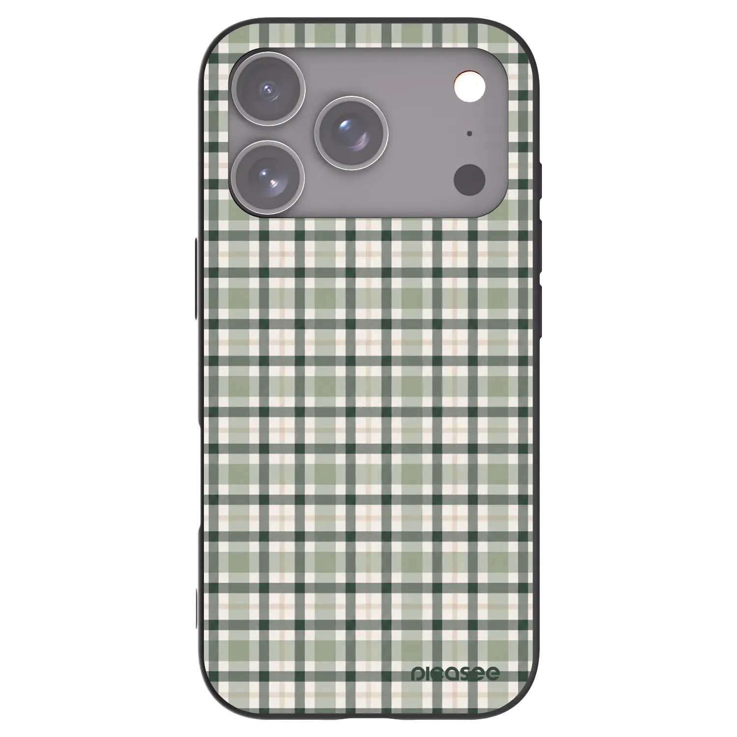 Picasee silikonski črni ovitek za Apple iPhone 17 Pro - Sage Tartan