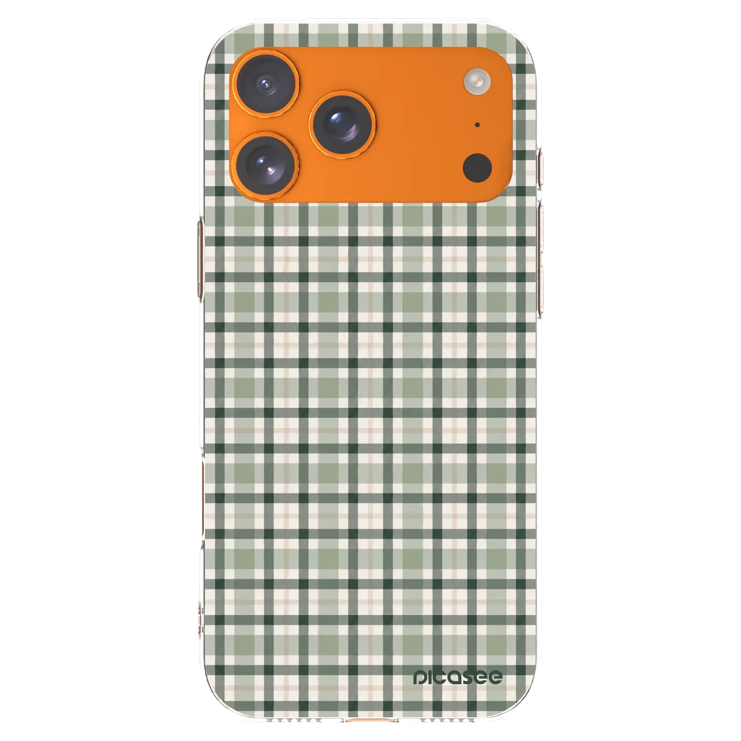 Picasee silikonski prozorni ovitek za Apple iPhone 17 Pro Max - Sage Tartan