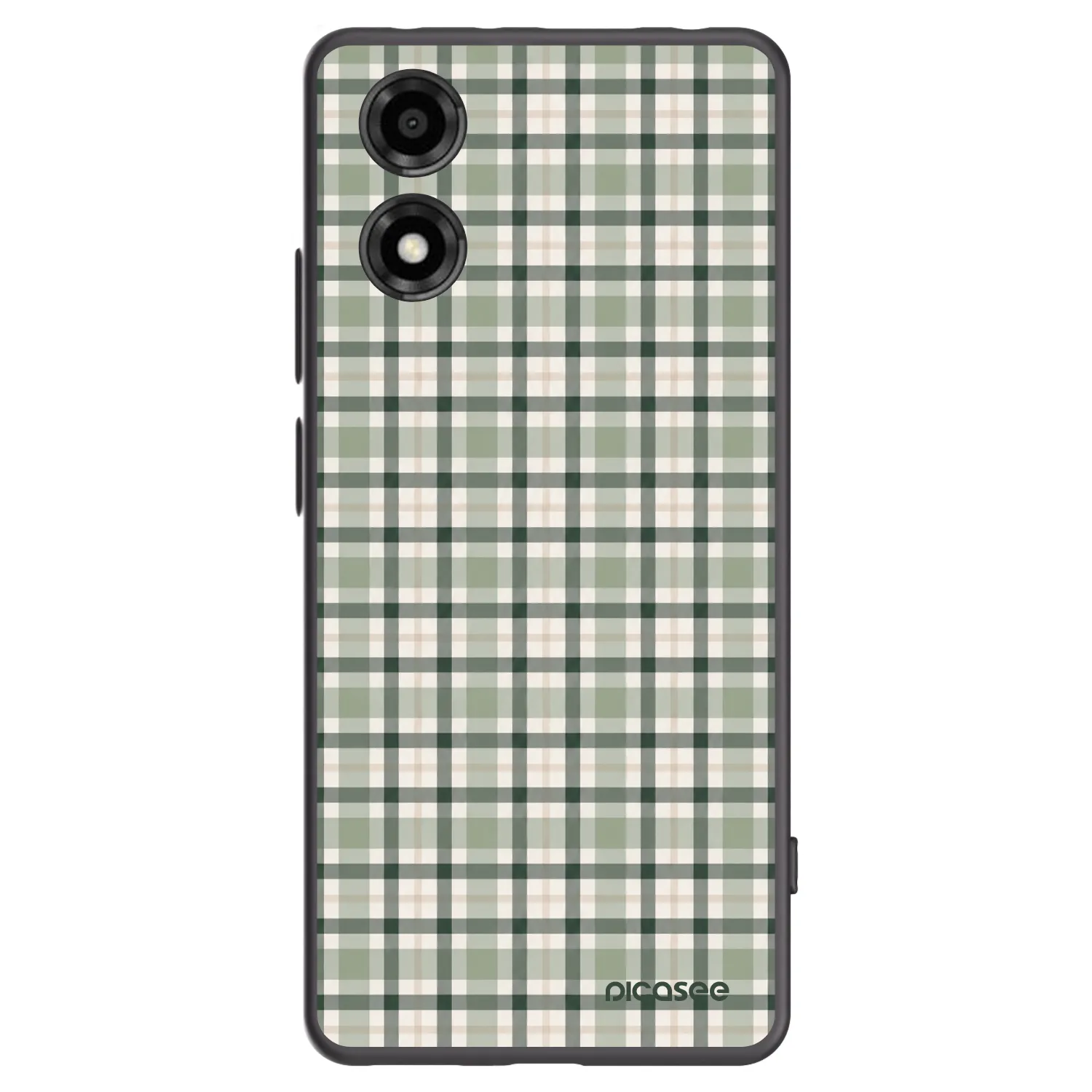 Picasee silikonski črni ovitek za Motorola Moto E14 - Sage Tartan