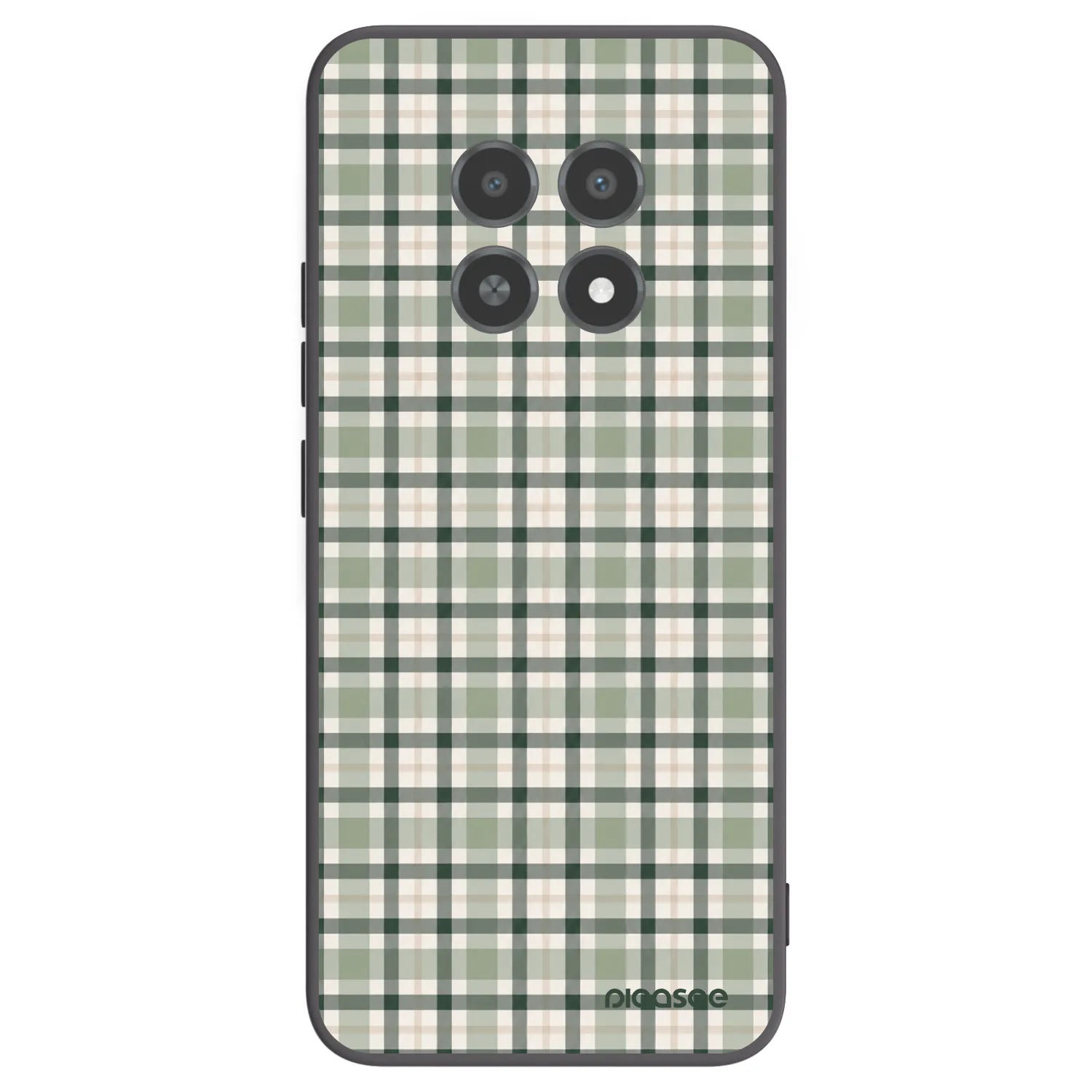 Picasee silikonski črni ovitek za Realme 12X - Sage Tartan