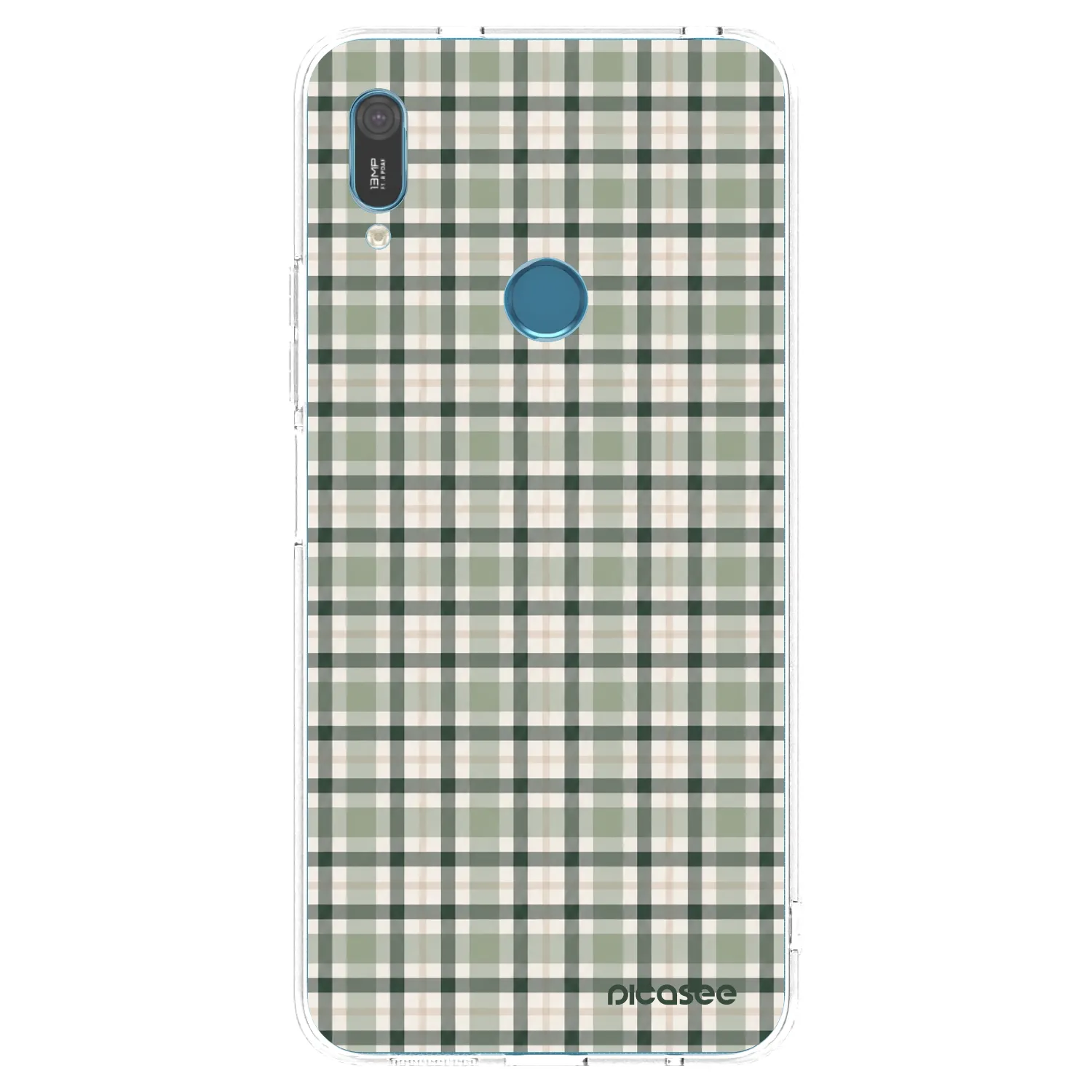Picasee silikonski prozorni ovitek za Huawei Y6 2019 - Sage Tartan