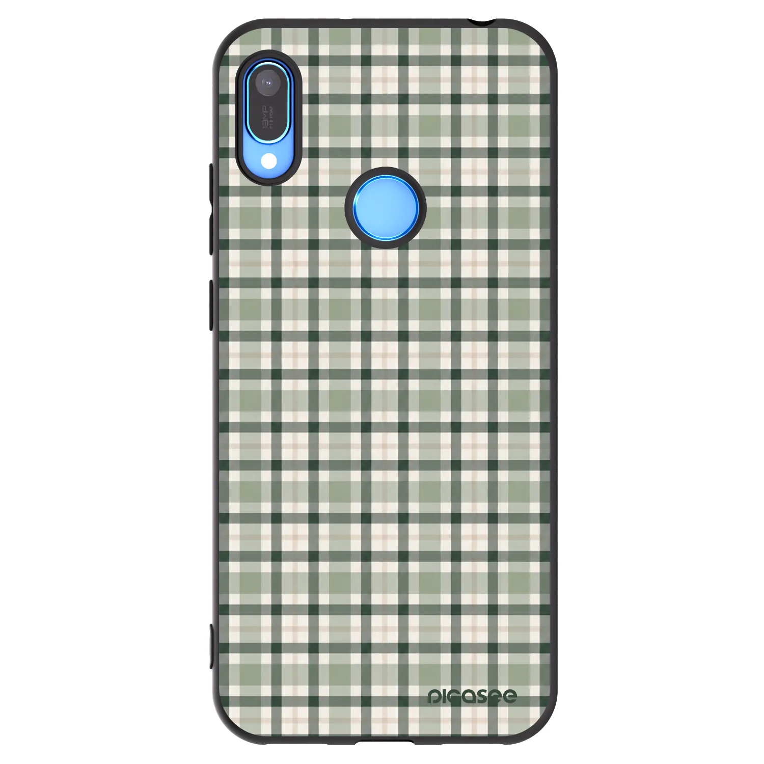 Picasee silikonski črni ovitek za Huawei Y6 2019 - Sage Tartan