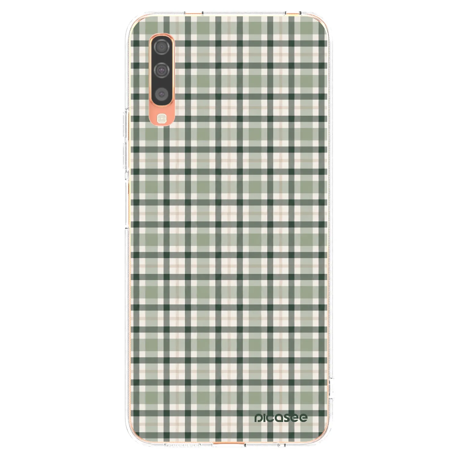 Picasee silikonski prozorni ovitek za Samsung Galaxy A70 A705F - Sage Tartan
