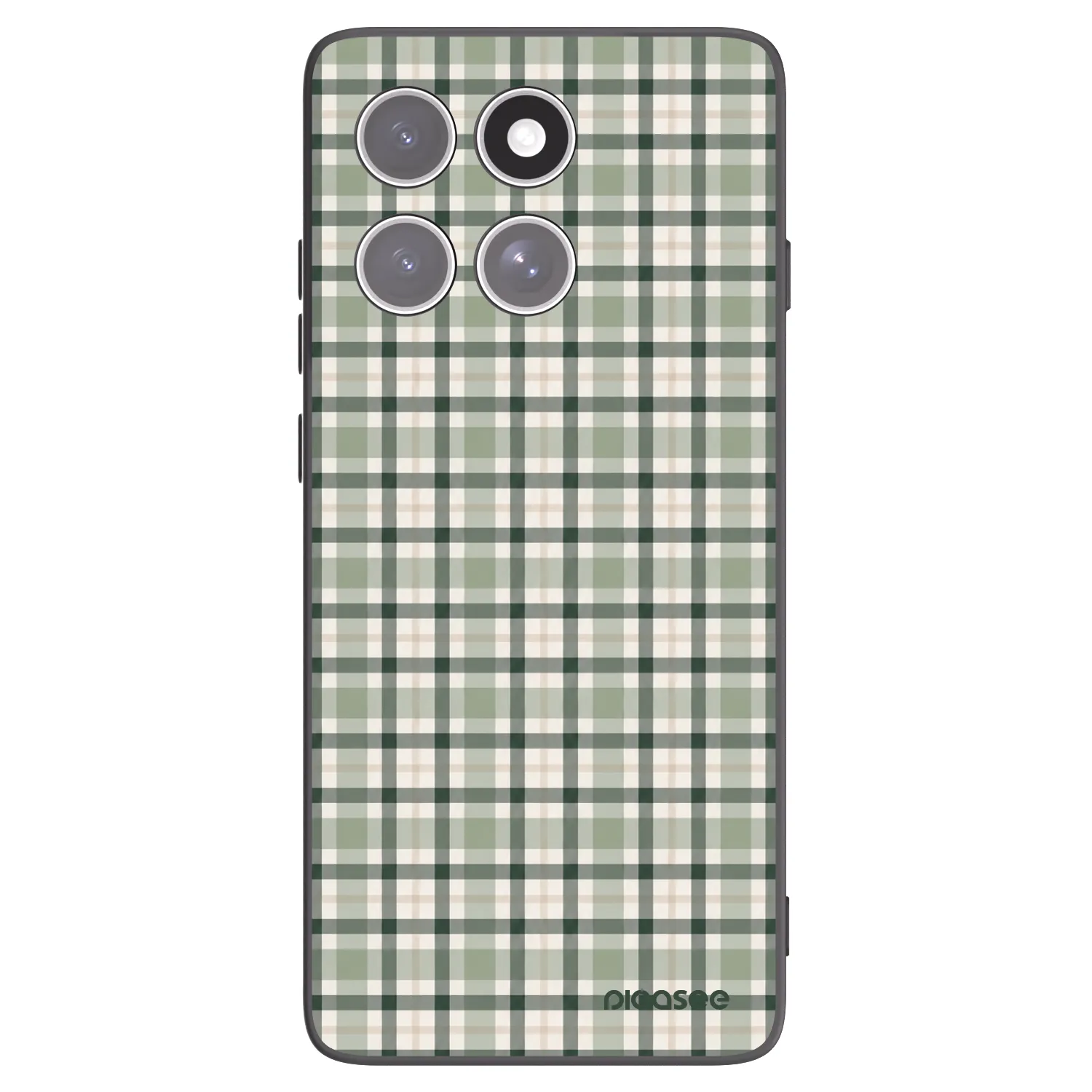 Picasee silikonski črni ovitek za Motorola Edge 60 Pro - Sage Tartan