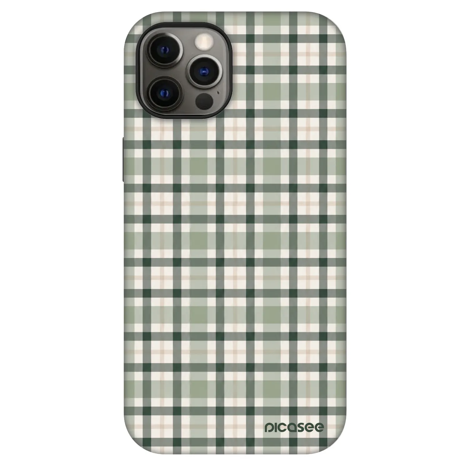 Picasee Fashion Case MagSafe za Apple iPhone 12 - Sage Tartan
