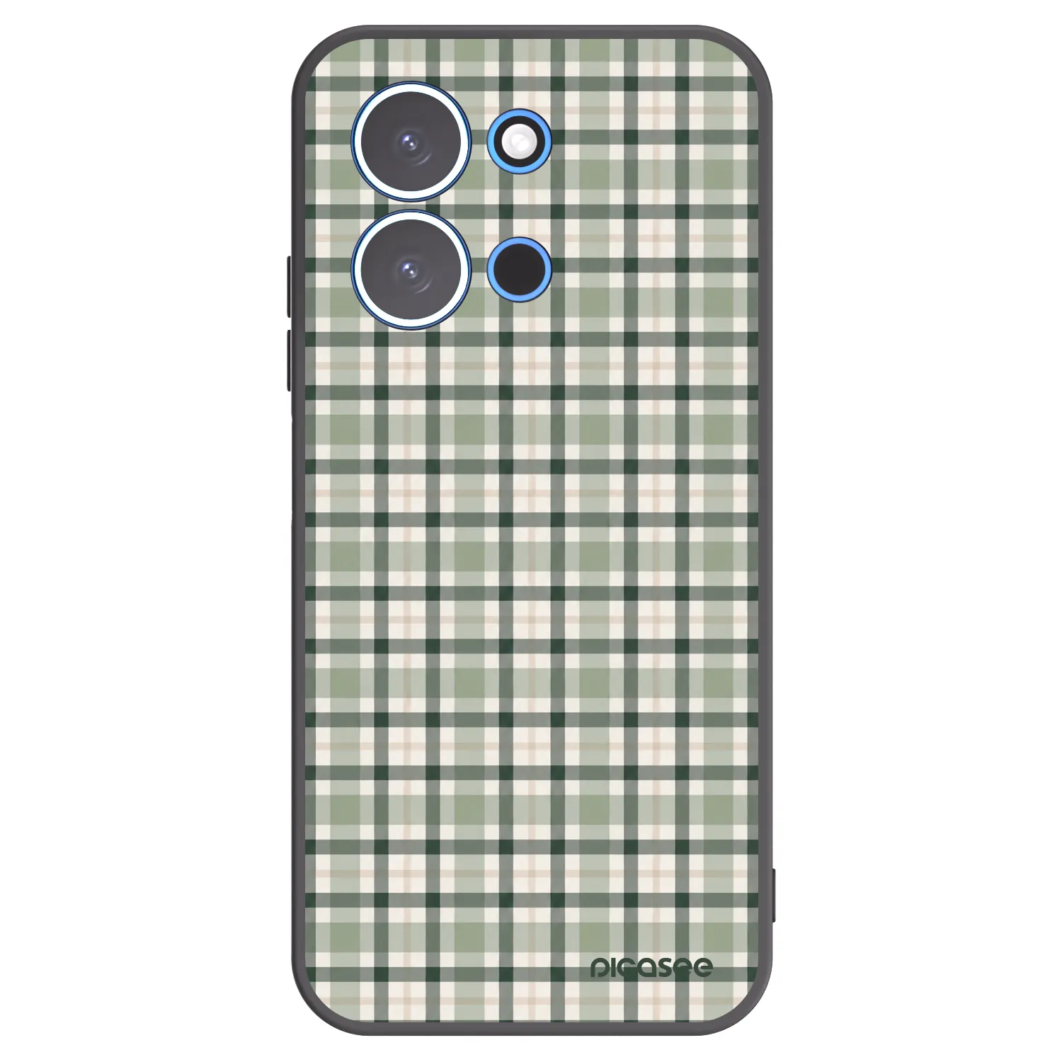Picasee silikonski črni ovitek za Xiaomi Redmi 15C 4G - Sage Tartan