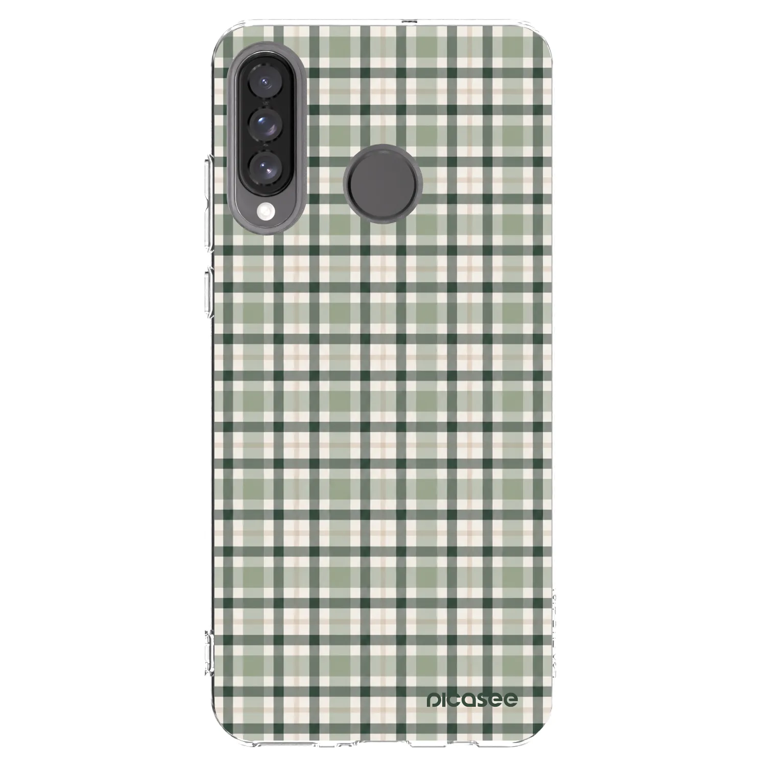 Picasee silikonski prozorni ovitek za Huawei P30 Lite - Sage Tartan