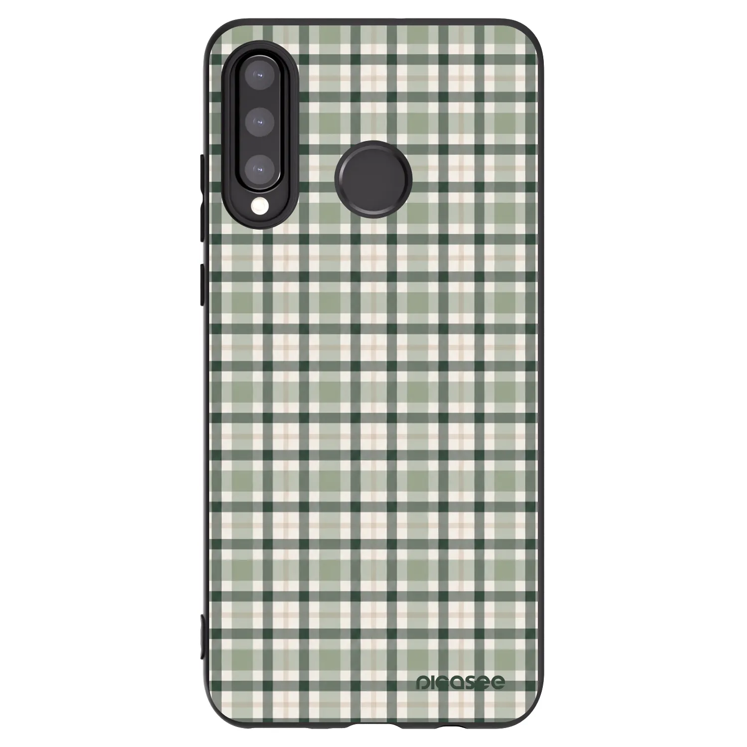 Picasee silikonski črni ovitek za Huawei P30 Lite - Sage Tartan