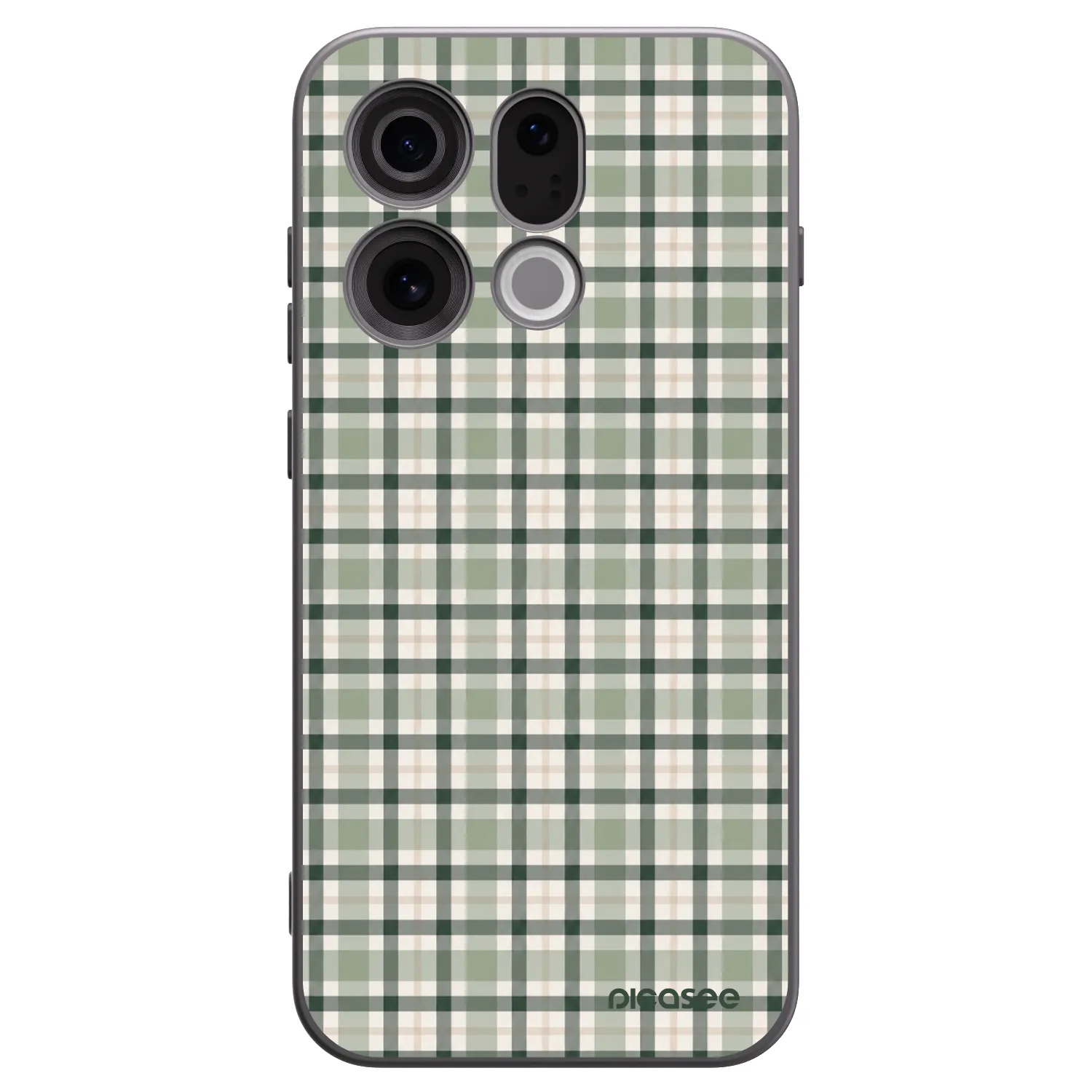 Picasee silikonski črni ovitek za OPPO Find X9 - Sage Tartan