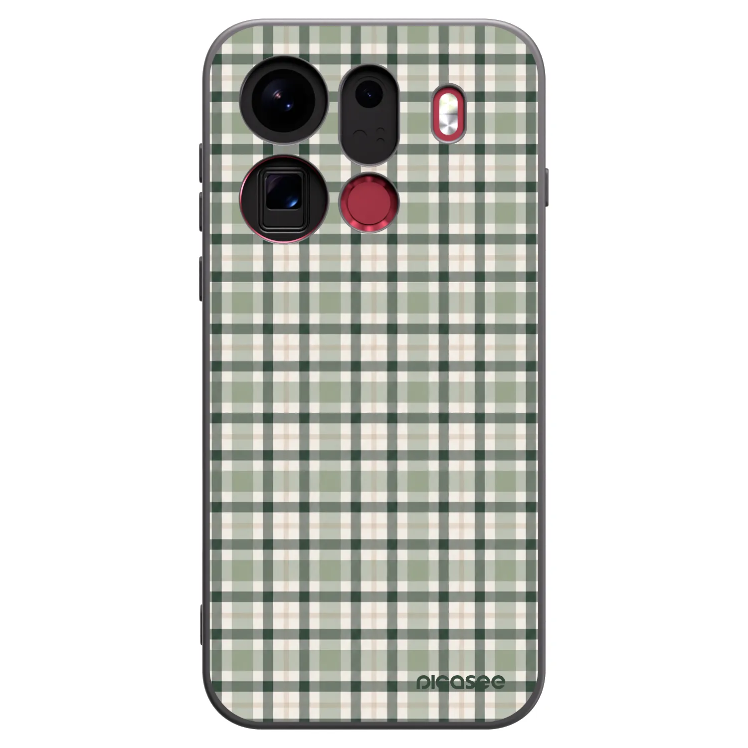 Picasee silikonski črni ovitek za OPPO Find X9 Pro - Sage Tartan