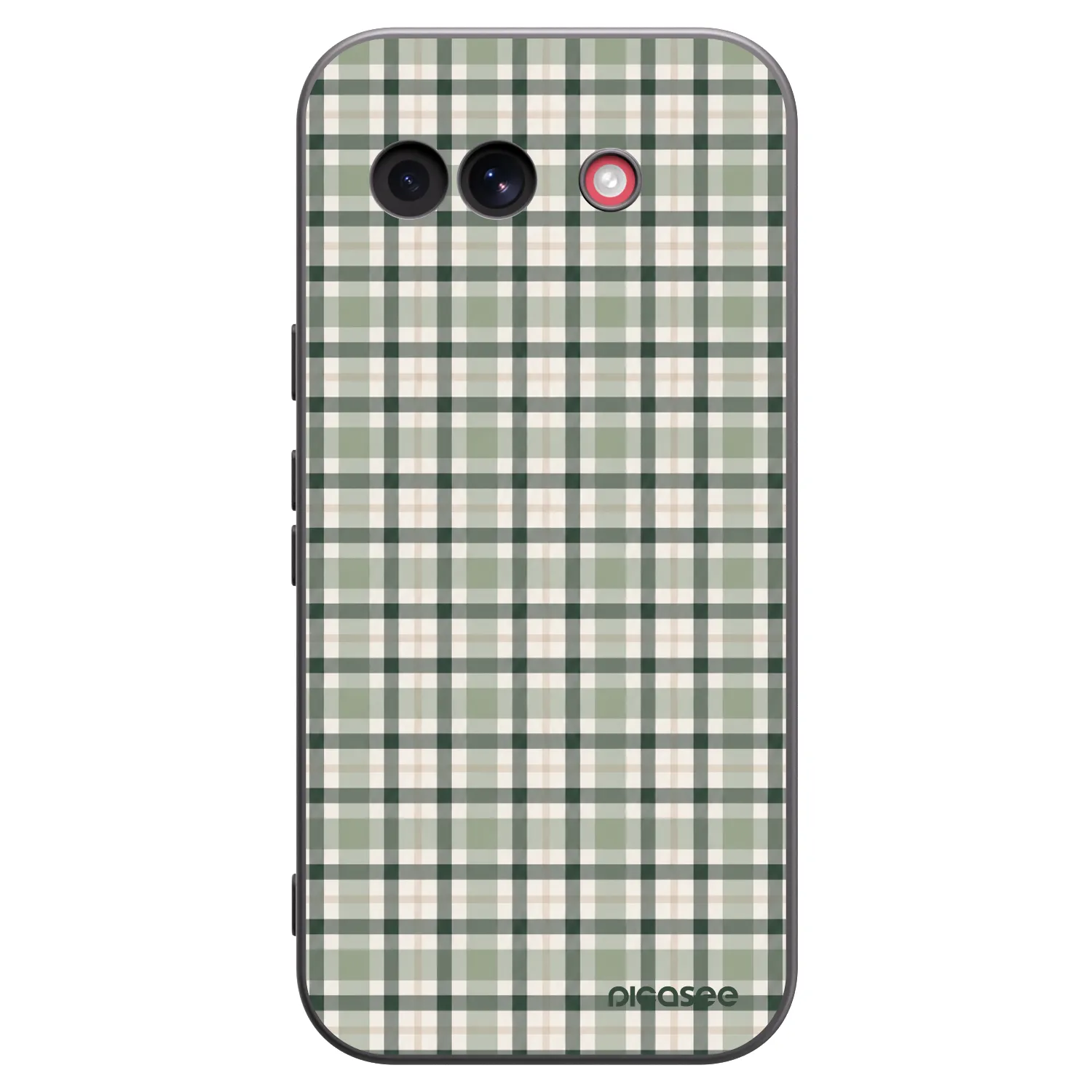 Picasee silikonski črni ovitek za Google Pixel 10a - Sage Tartan