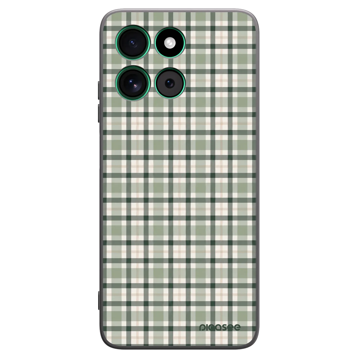Picasee silikonski črni ovitek za Motorola Moto G57 Power - Sage Tartan