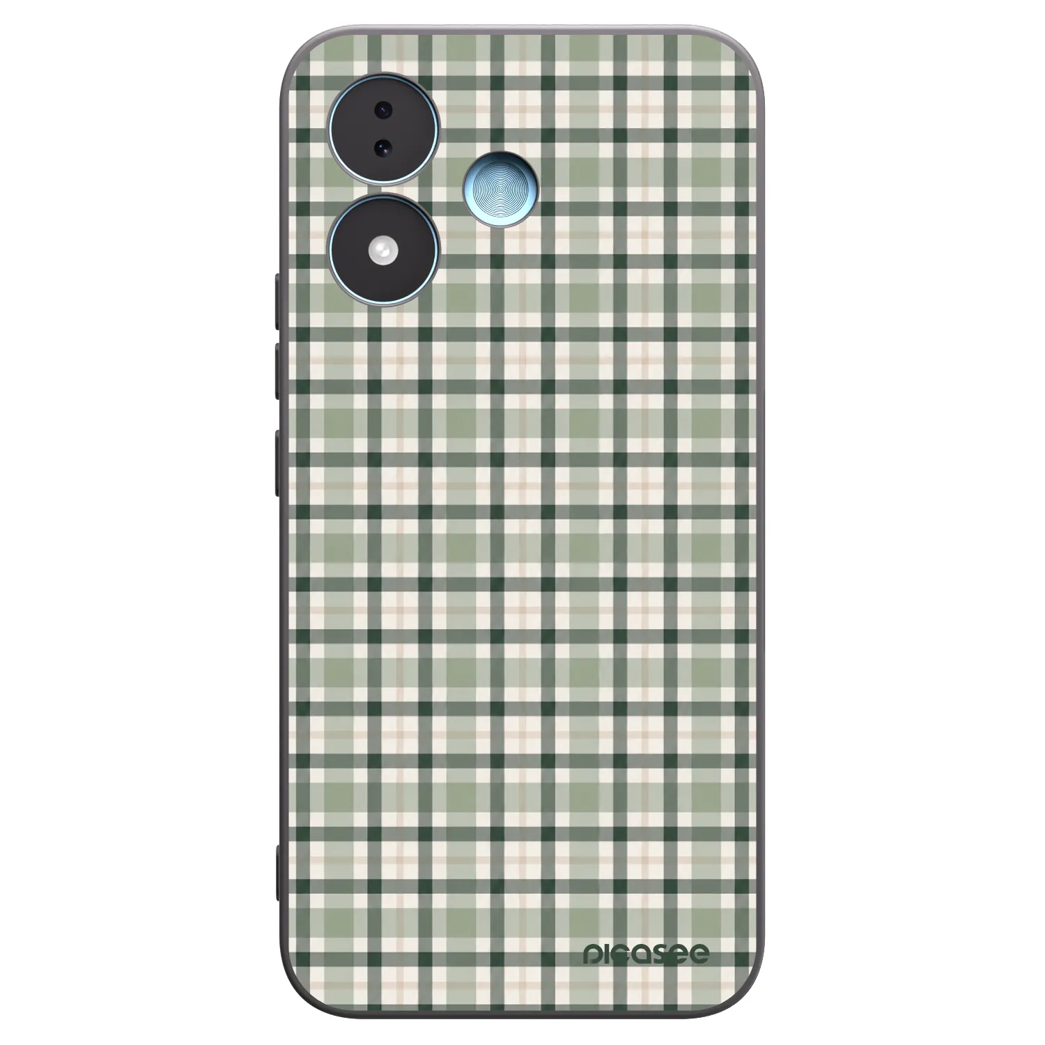 Picasee silikonski črni ovitek za Xiaomi Redmi Note 17 5G - Sage Tartan