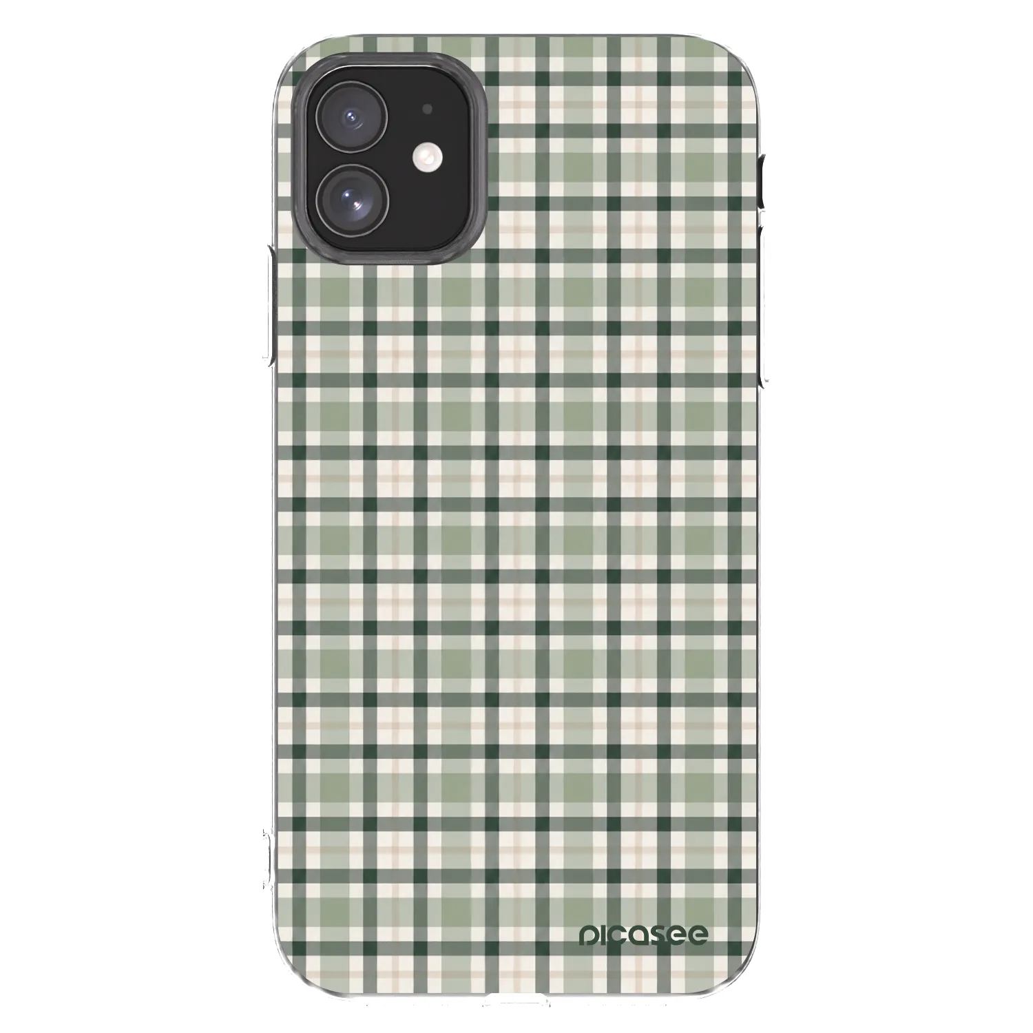 Picasee silikonski prozorni ovitek za Apple iPhone 11 - Sage Tartan