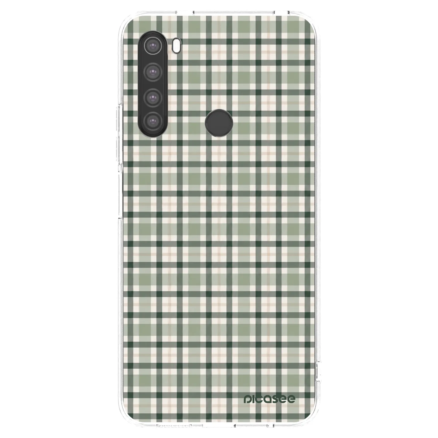 Picasee silikonski prozorni ovitek za Xiaomi Redmi Note 8 - Sage Tartan