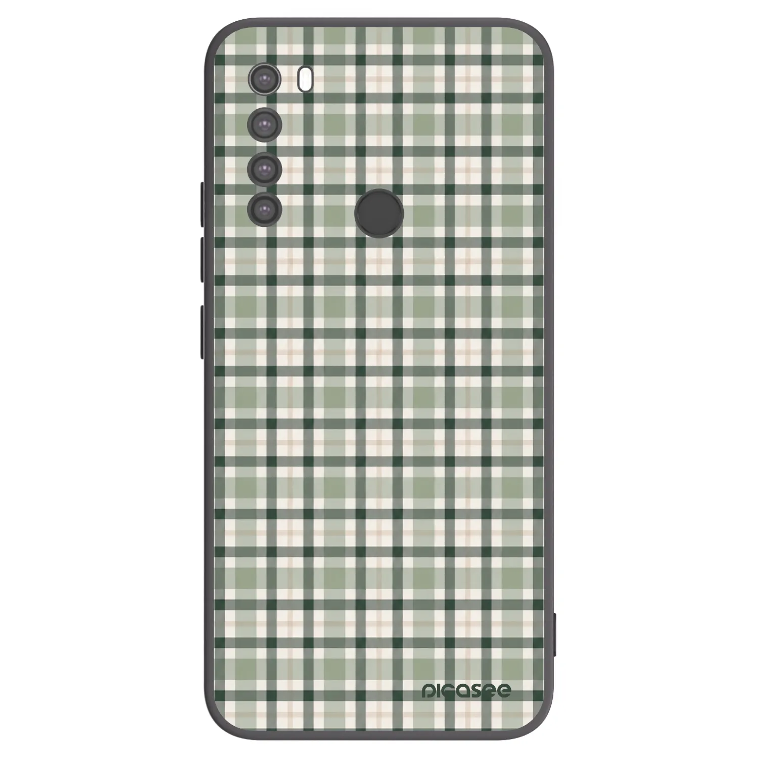Picasee silikonski črni ovitek za Xiaomi Redmi Note 8 - Sage Tartan