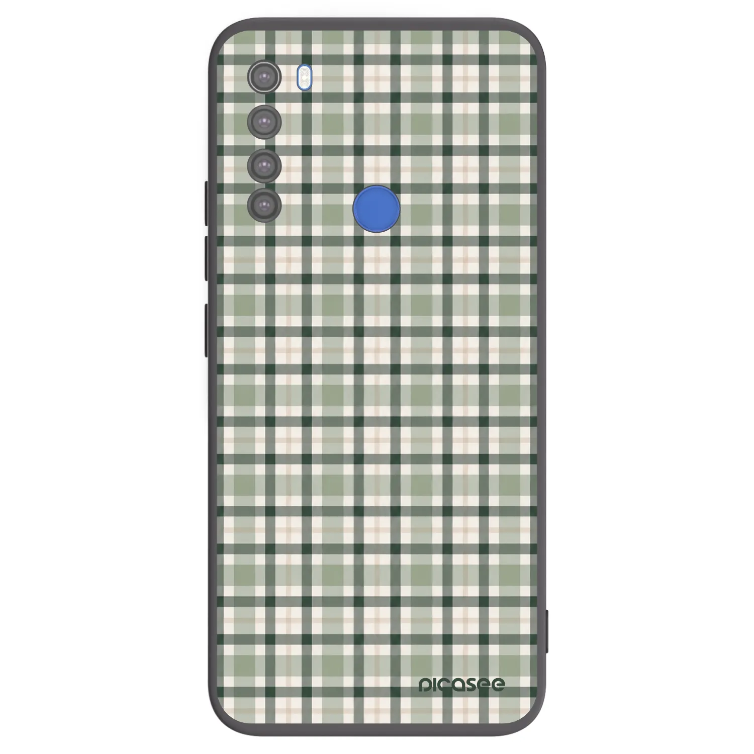 Picasee silikonski črni ovitek za Xiaomi Redmi Note 8T - Sage Tartan
