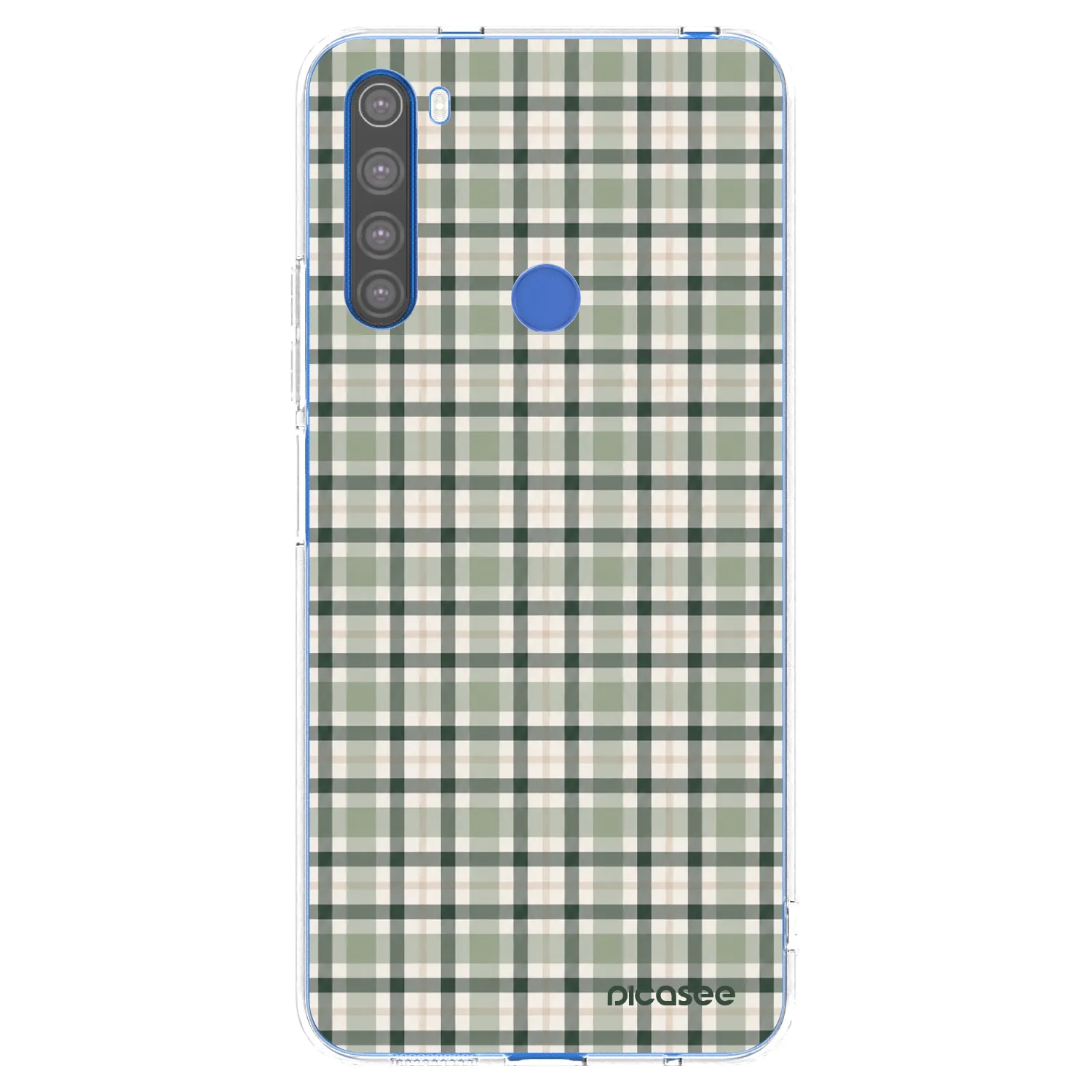 Picasee silikonski prozorni ovitek za Xiaomi Redmi Note 8T - Sage Tartan