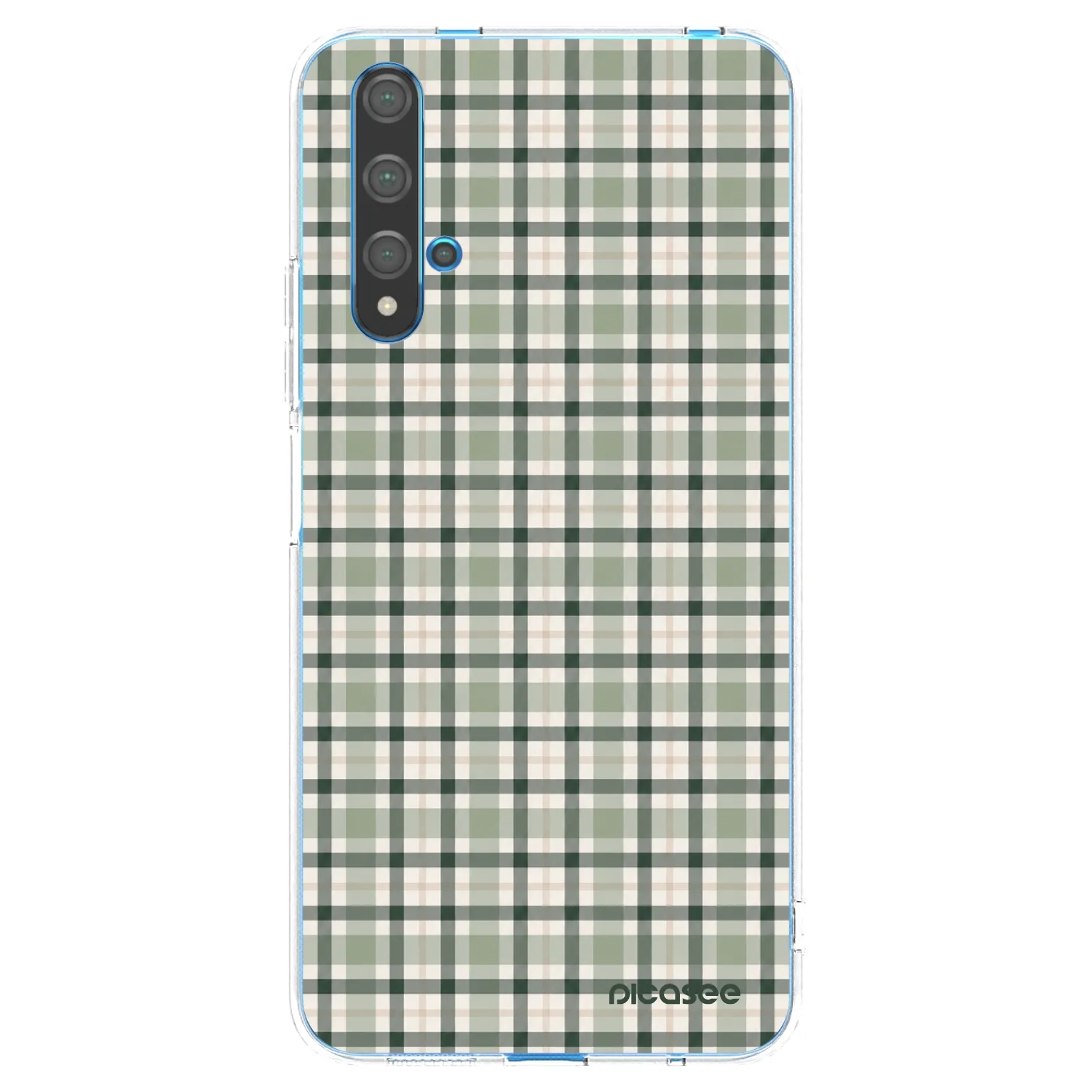 Picasee silikonski prozorni ovitek za Huawei Nova 5T - Sage Tartan